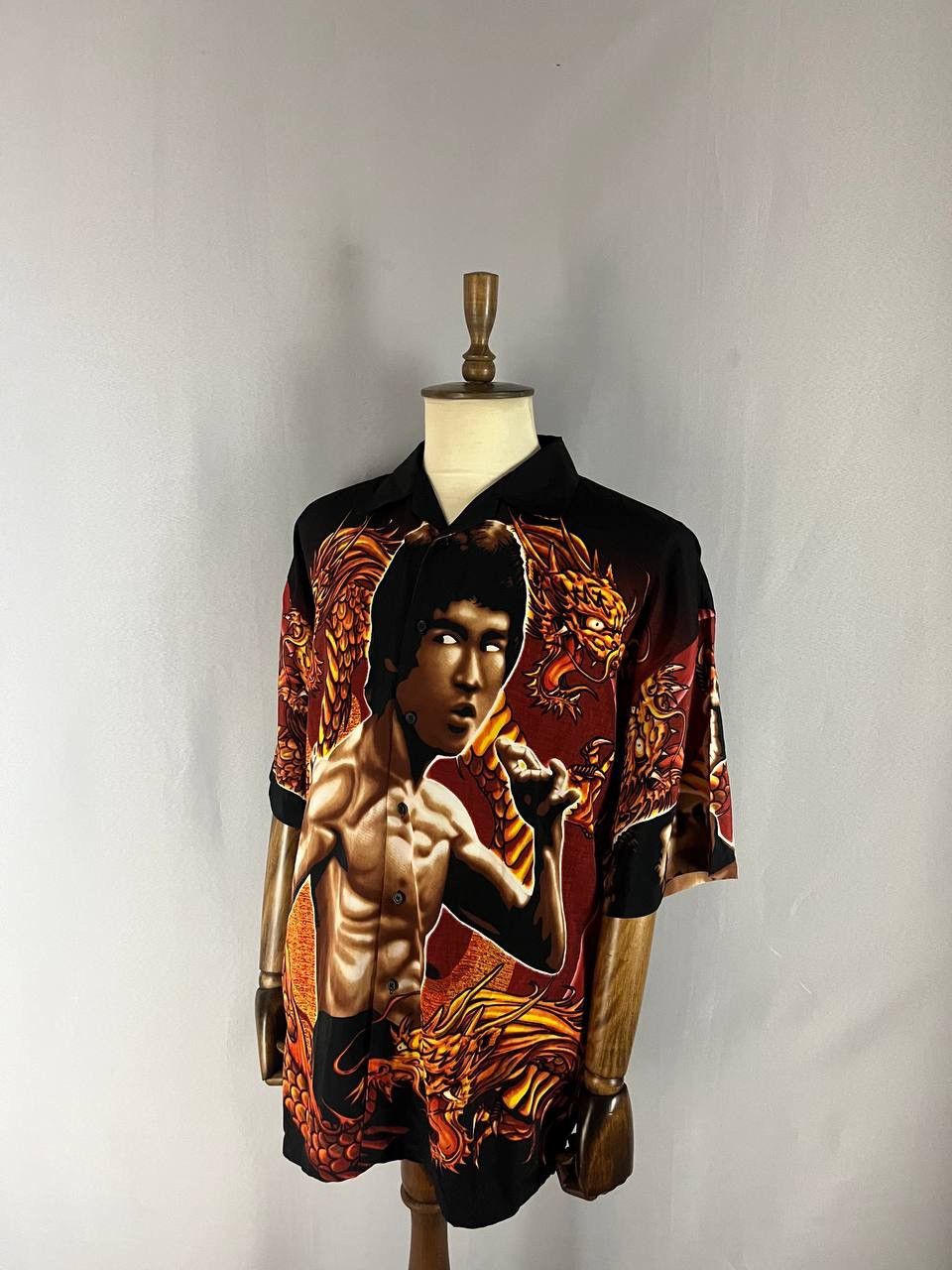 Vintage Bruce Lee Shirt Vintage 1990s Size US L / EU 52-54 / 3 - 1 Thumbnail