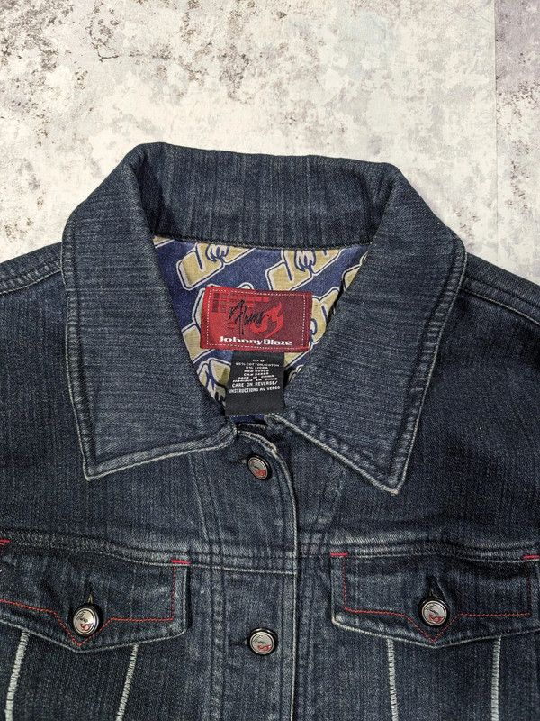 Hysteric Glamour × Miss Sixty 00s y2k johnny blaze long denim jacket trench rare Size L / US 10 / IT 46 - 4 Thumbnail