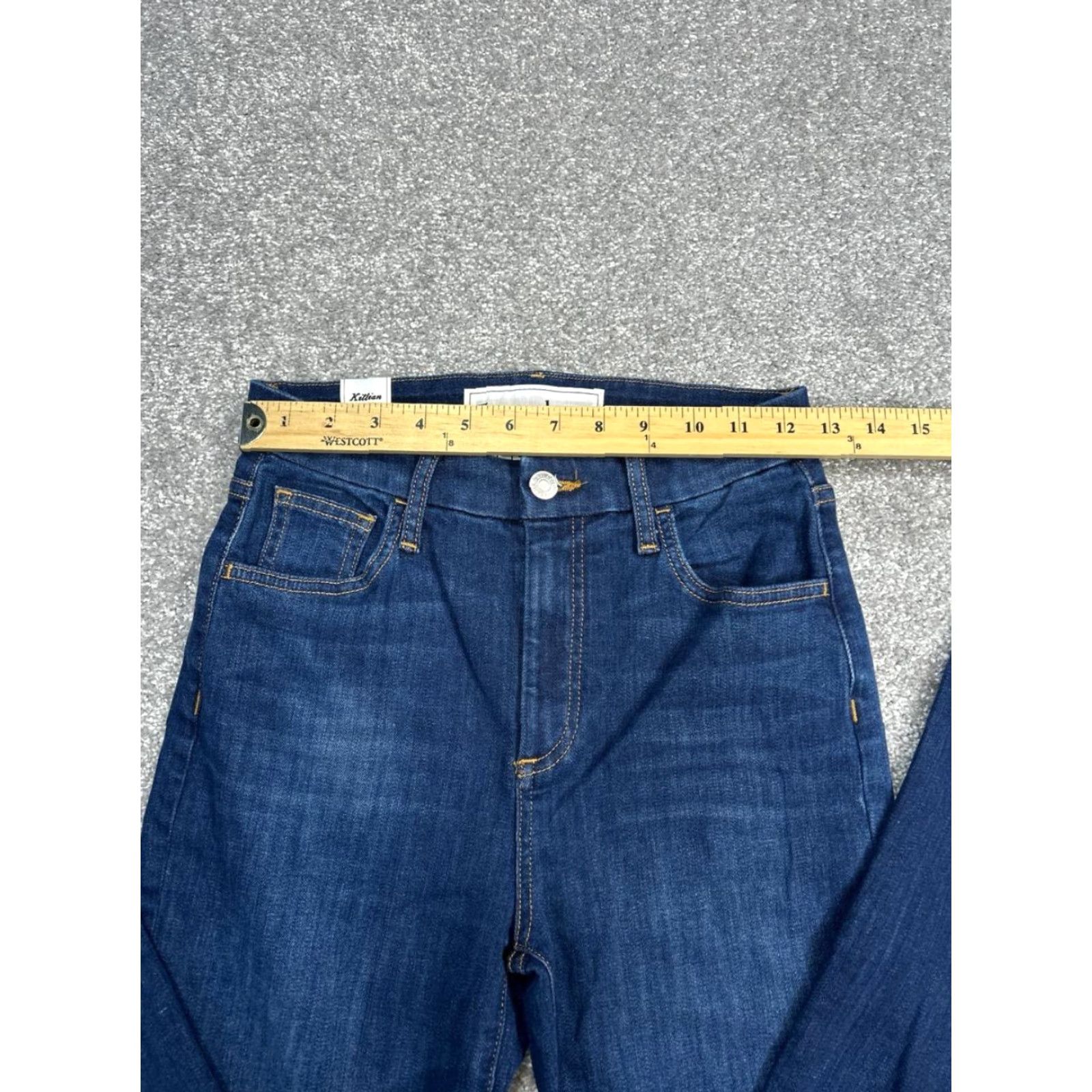 Kilian Frank And Eileen Killian Jeans Womens 25 Blue Denim Mid Rise Bootcut 26x27 Jeans Size 42" / US 20 - 6 Thumbnail