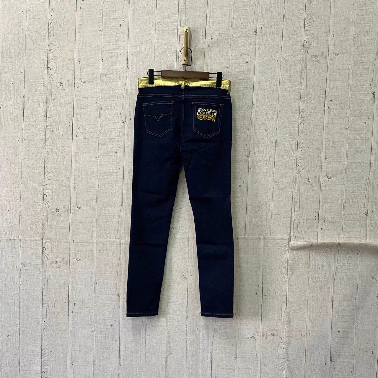 Versace VERSACE Black Gold Color Block Pants 26-29 Size 26" / US 2 / IT 38 - 2 Thumbnail