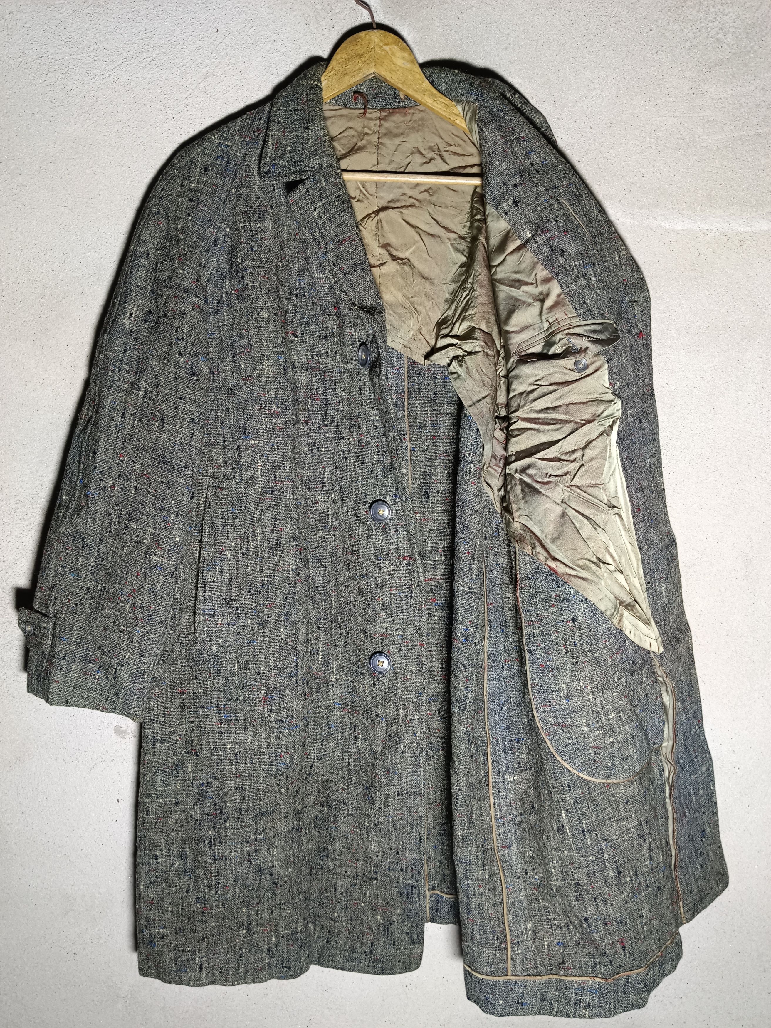 Japanese Brand × Vintage Vintage 50s Japanese Wool Tweed Coat Size US M / EU 48-50 / 2 - 2 Thumbnail