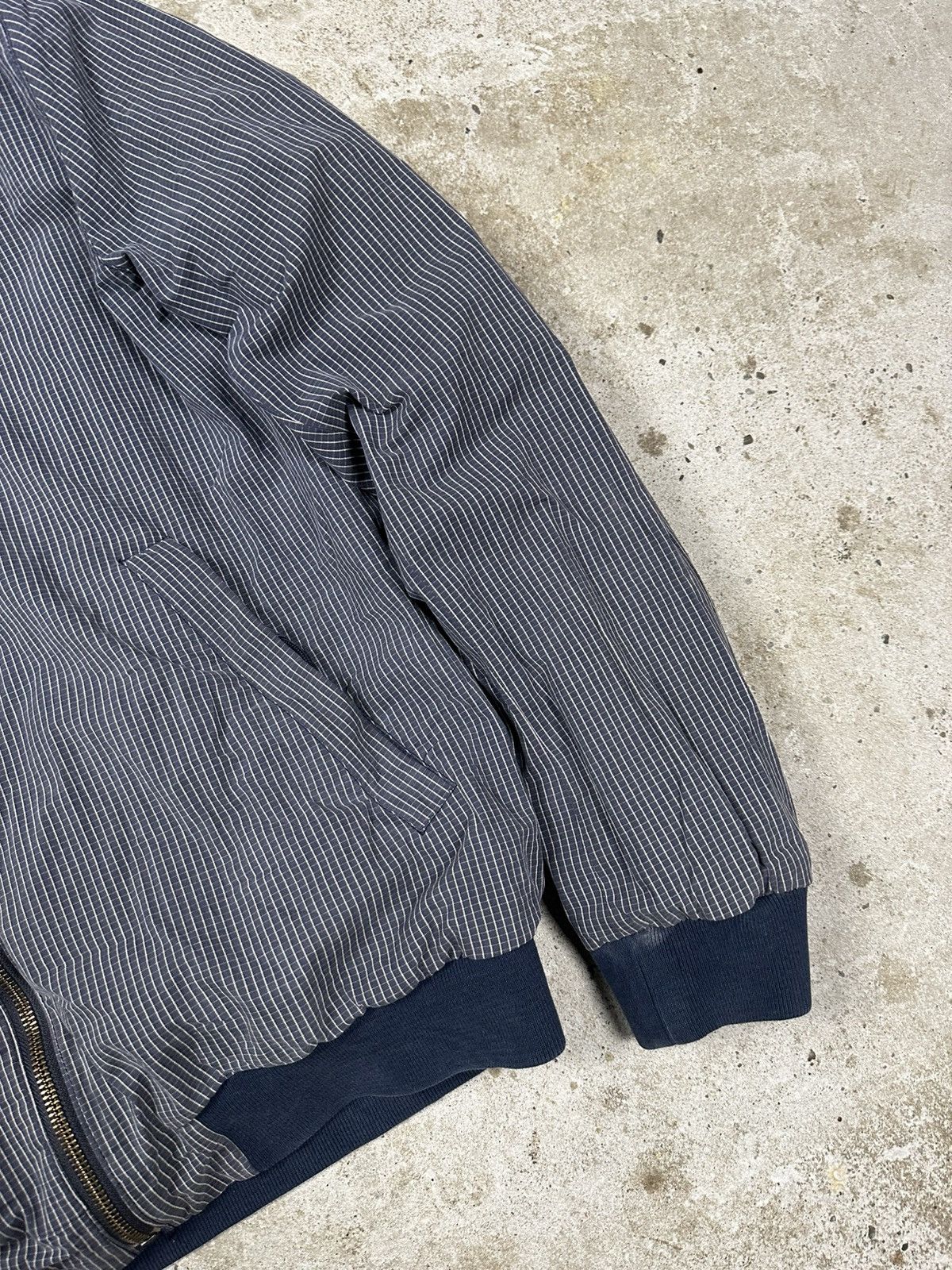 Lacoste × Vintage Vintage 90s Lacoste Reversible Bomber Jacket Navy Check Size US L / EU 52-54 / 3 - 7 Thumbnail