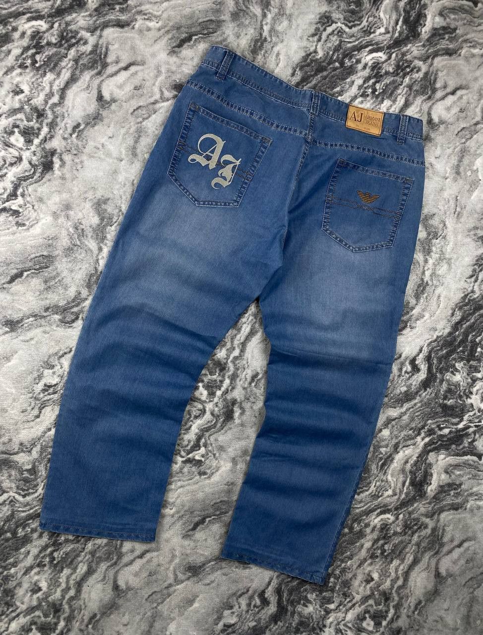 Armani Vintage Armani Jeans Denim Jeans Big Logo Men Size 38 Blue Size US 38 / EU 54 - 1 Thumbnail
