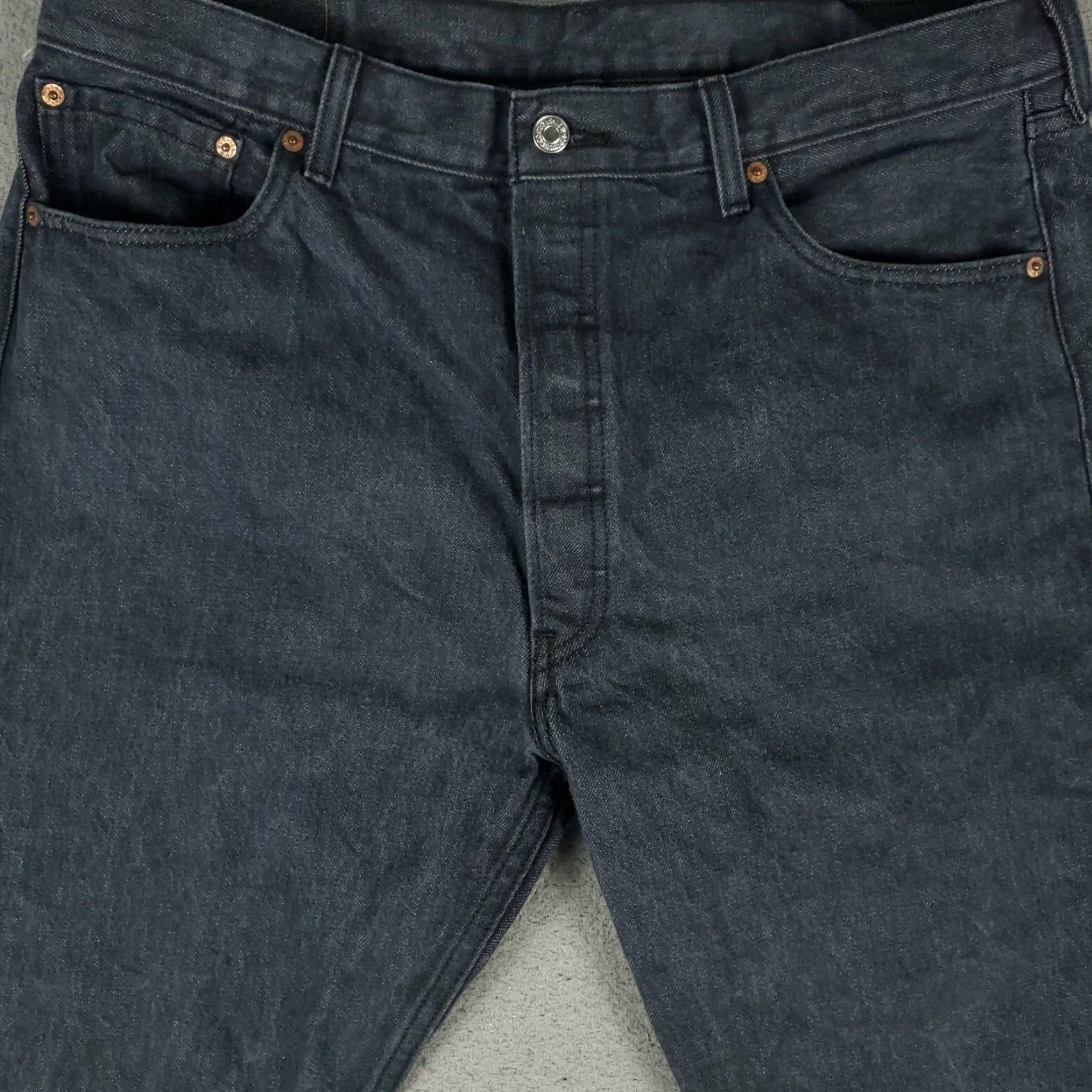 Levi's Levi's 501 Jeans Mens Regular Size 38x30 Blue Button Fly Straight Leg Denim Pants Size US 38 / EU 54 - 2 Thumbnail