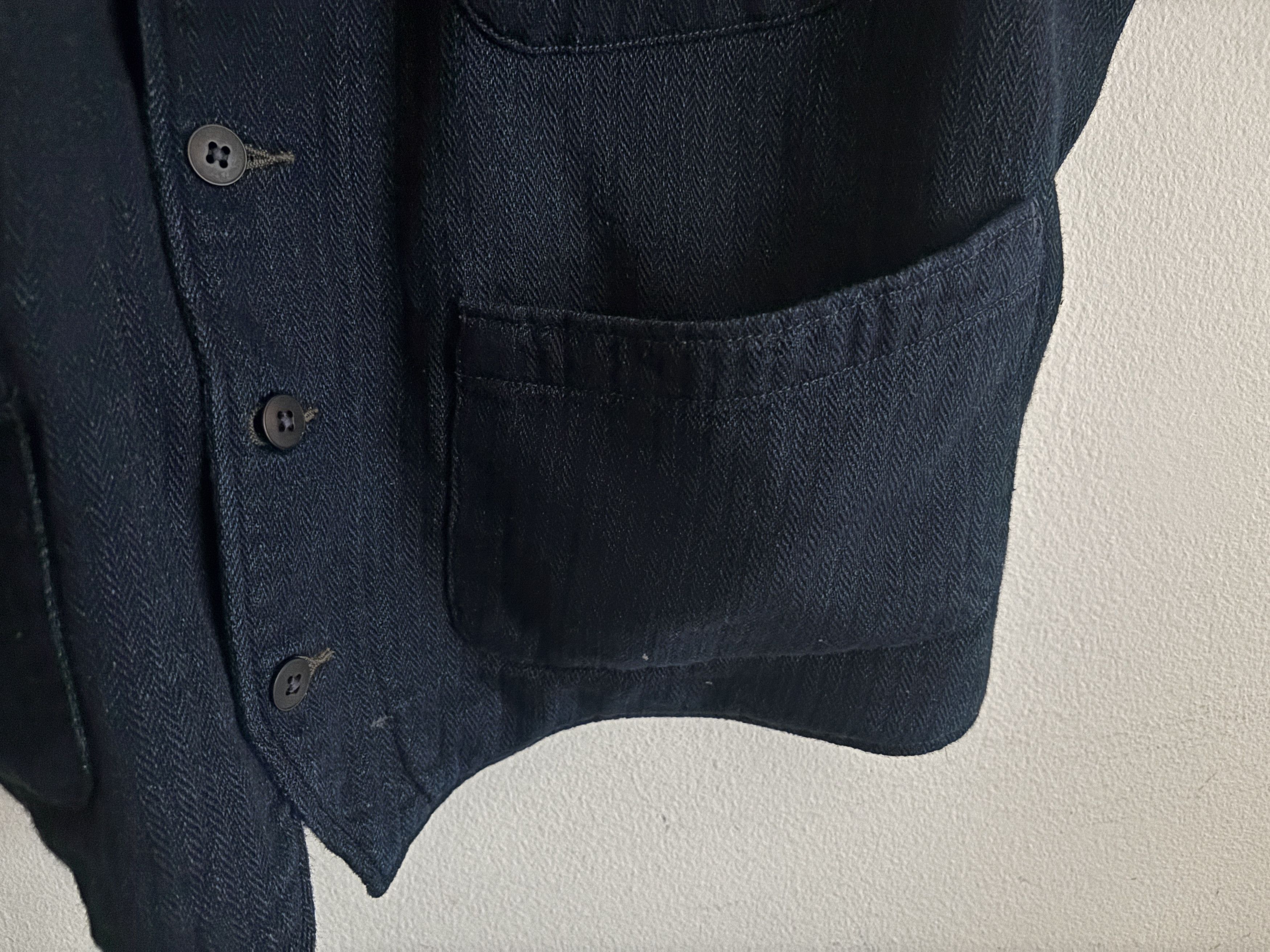 RRL Ralph Lauren $460 Indigo Navy Blue Herringbone Vest/Waistcoat - XL Size US XL / EU 56 / 4 - 7 Thumbnail