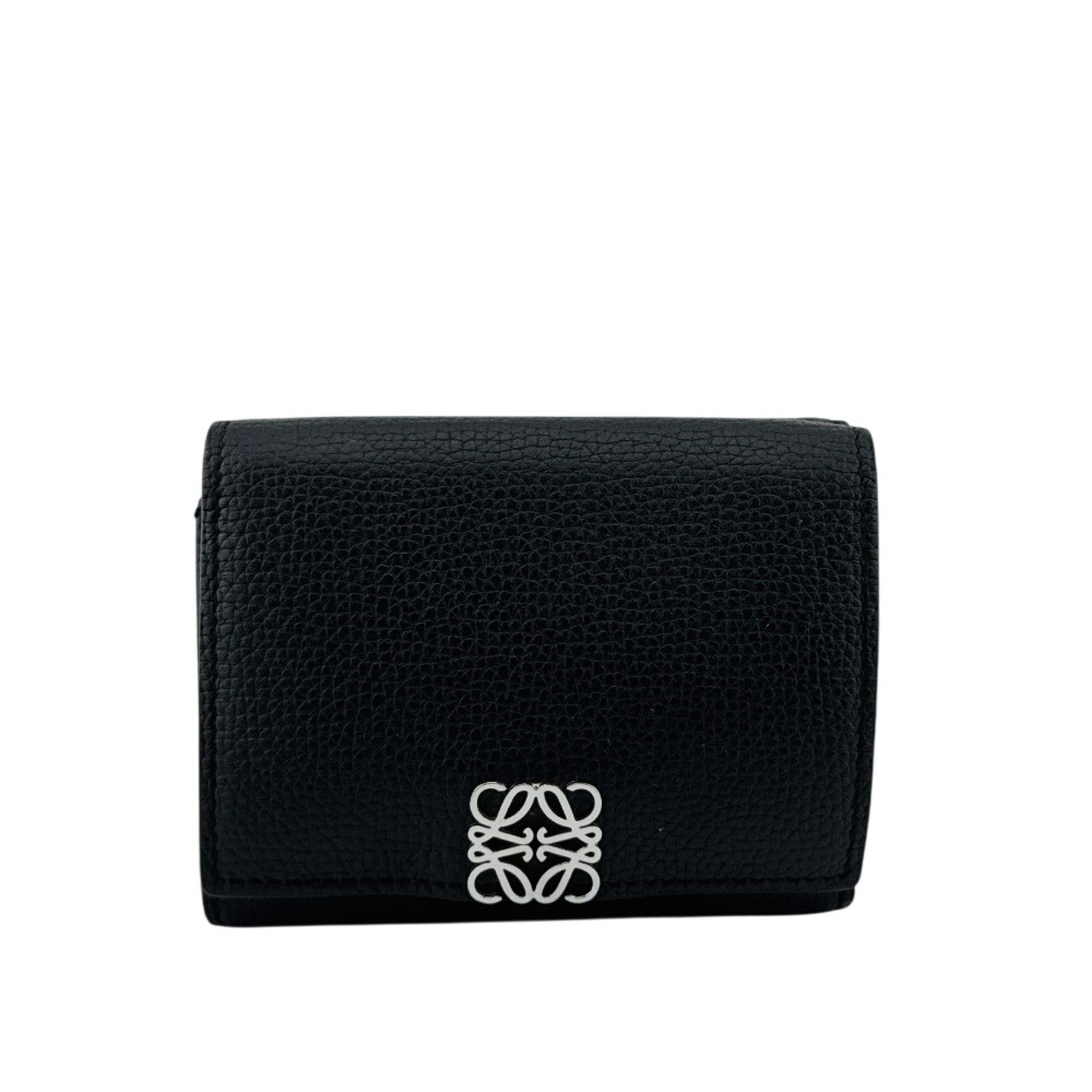 Loewe LOEWE 6CC Compact Wallet Anagram Trifold Black Size ONE SIZE - 1 Thumbnail