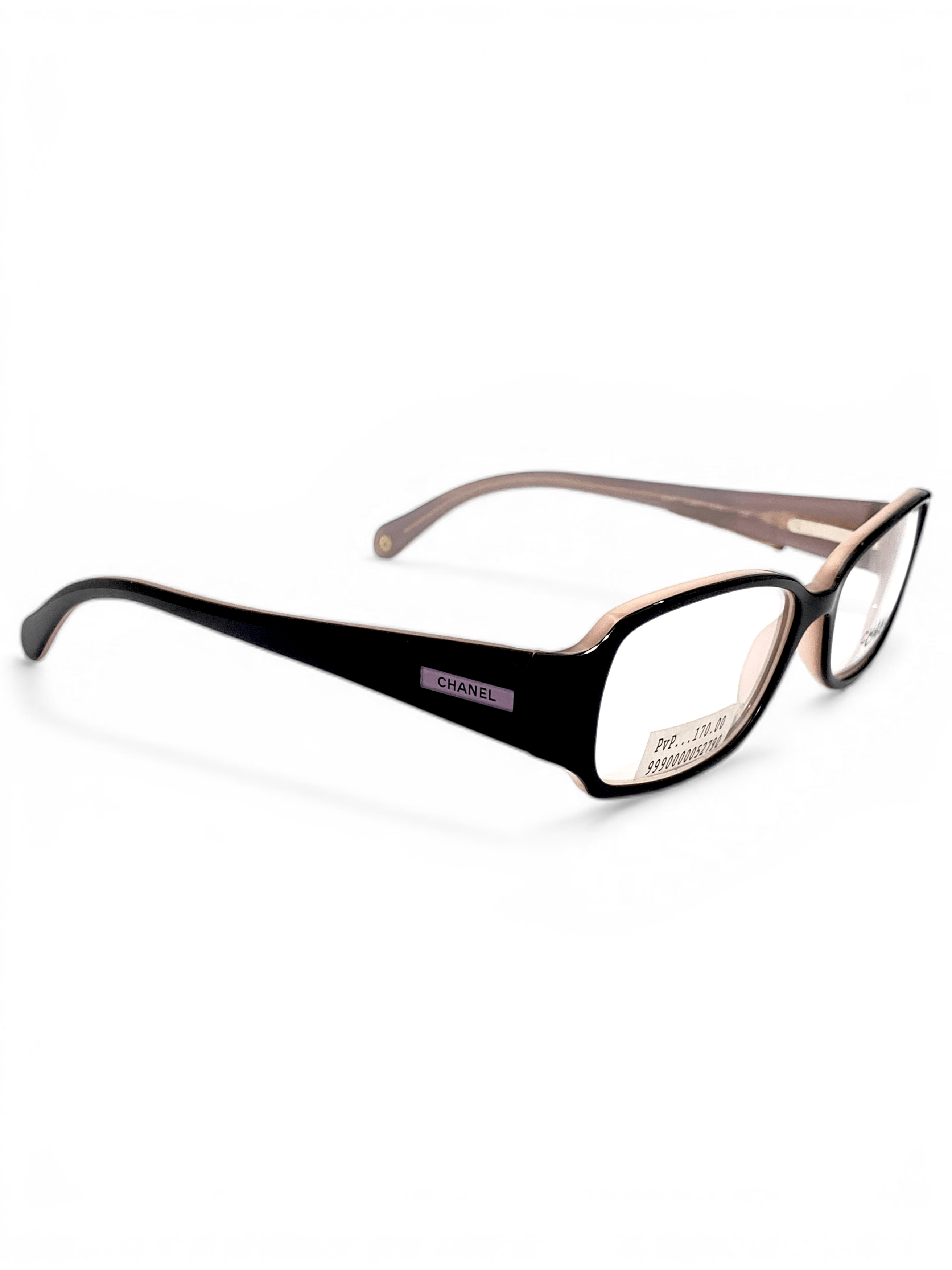 Chanel Chanel CC Logo Retro Oval Rimless Black 3097 Eyeglasses Y2K Size ONE SIZE - 4 Thumbnail