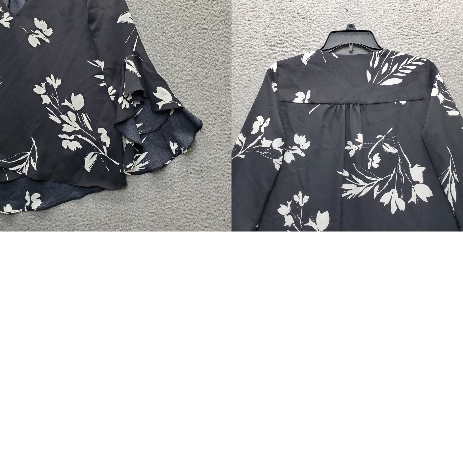 Vince Camuto Vince Camuto Blouse Womens XS Multi Floral Flutter Sleeve V-Neck Shirt Size XS / US 0-2 / IT 36-38 - 8 Thumbnail