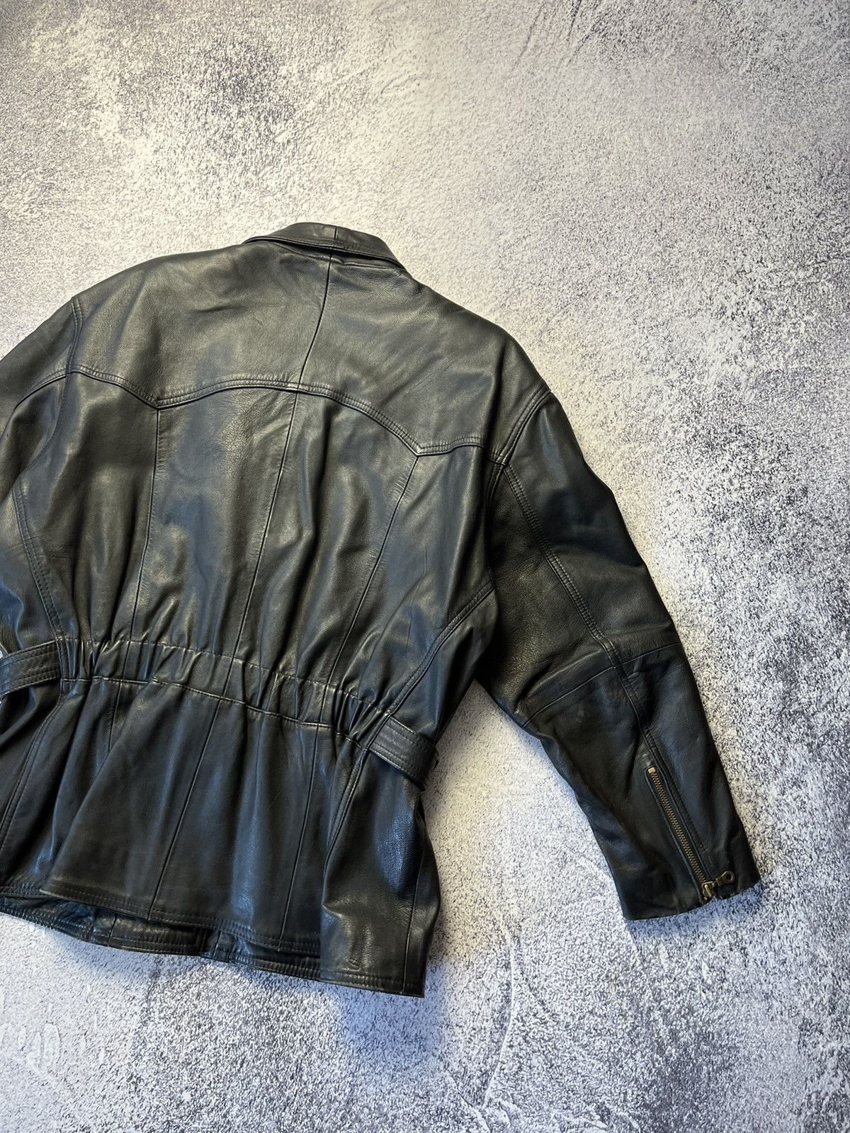 Vintage Crazy True Vintage Cycle Rider Leather Jacket Biker Rare Size US L / EU 52-54 / 3 - 18 Thumbnail