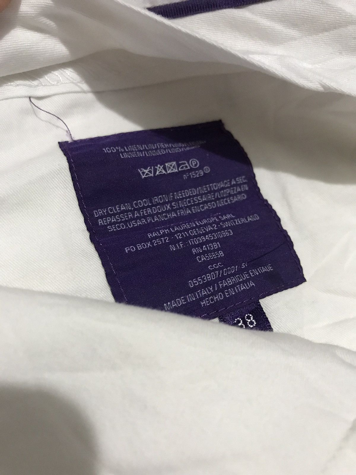 Ralph Lauren Purple Label RL PURPLE LABEL, RALPH LAUREN PURE LINEN SHORT made in Italy Size US 38 / EU 54 - 2 Thumbnail
