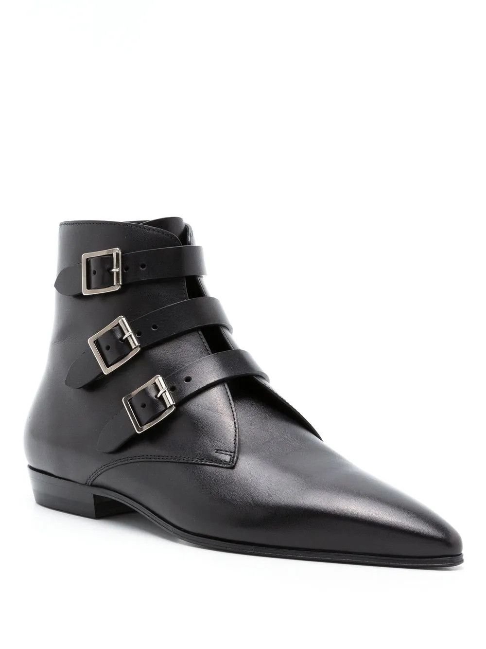 Saint Laurent Paris o1bcso1str1225 Smith Sneakers In Grained Leather in Black Size US 10 / IT 40 - 2 Thumbnail