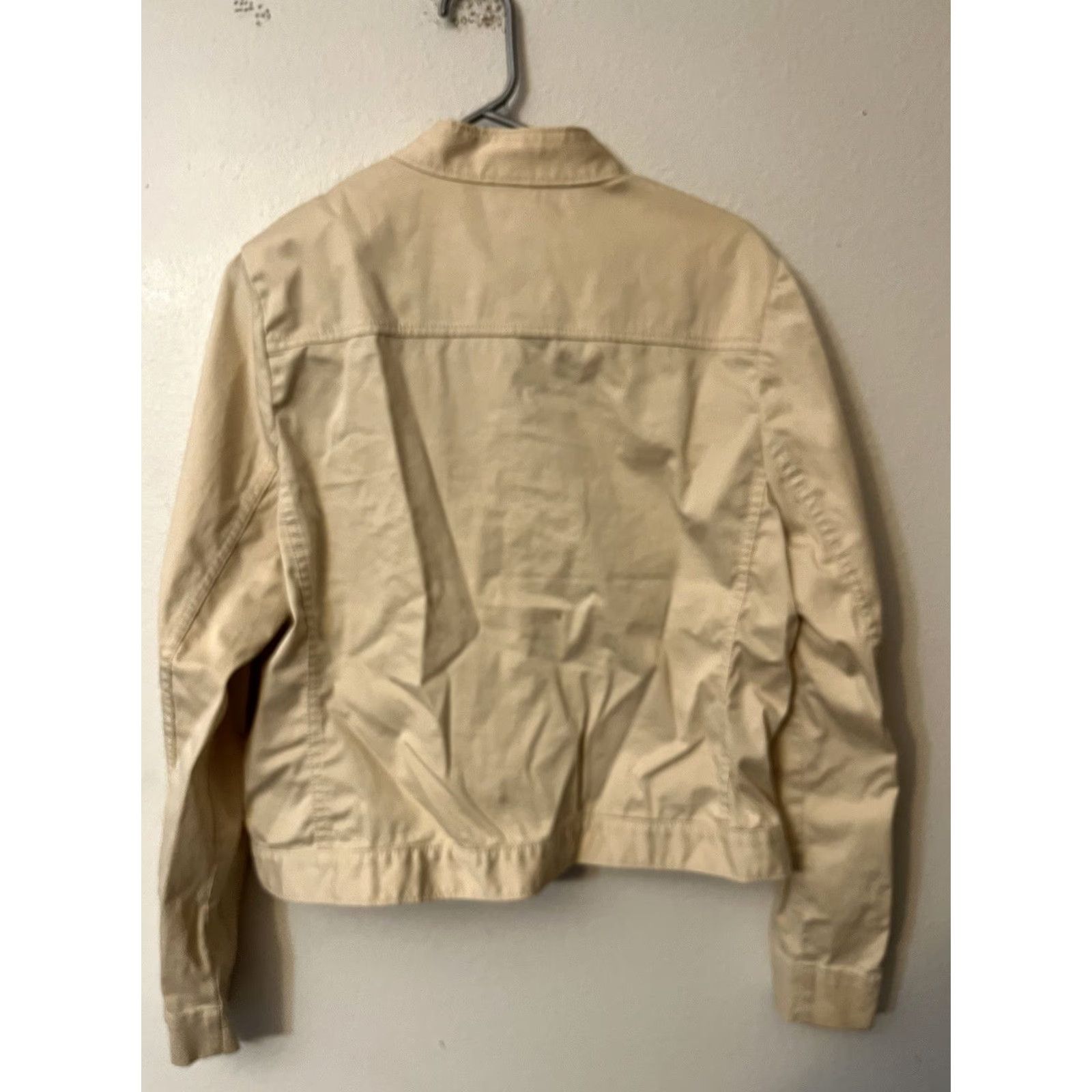 Gap Womens Gap Windbreaker Jacket Beige M LT Tan Stretch Cotton Beiges Jackets Windbreaker Womens Medium Size M / US 6-8 / IT 42-44 - 2 Thumbnail