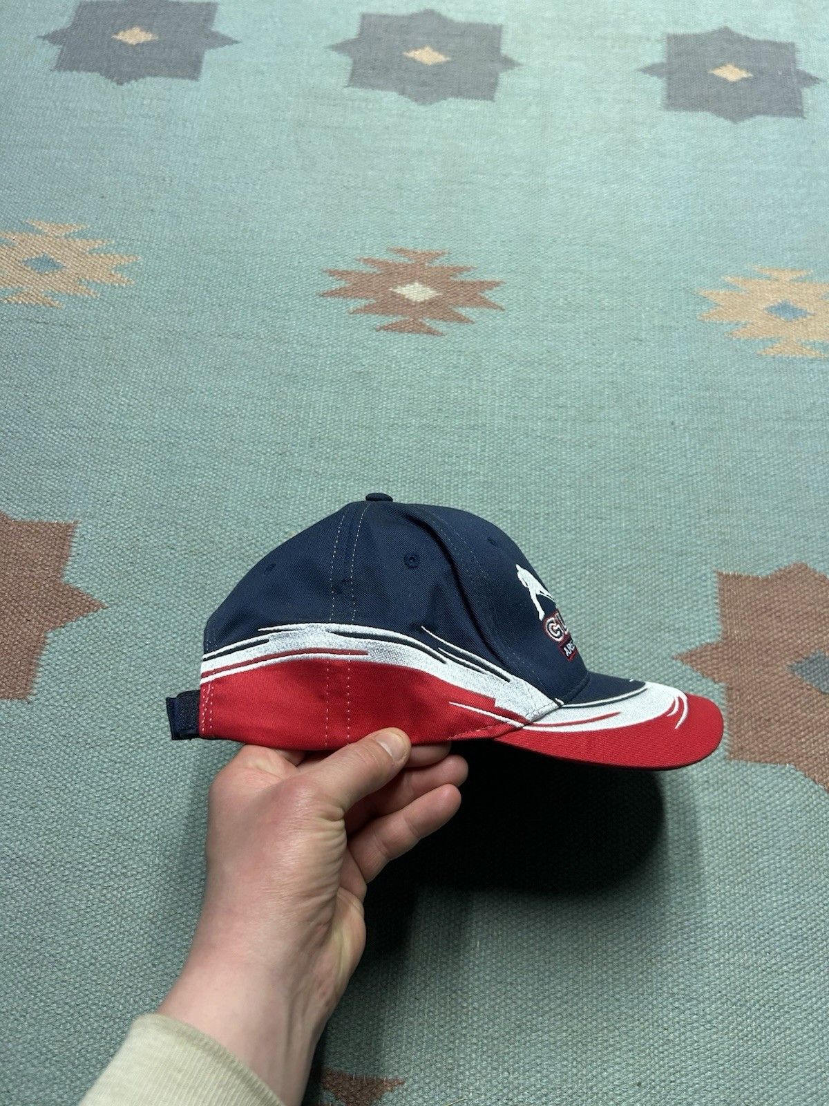 Vintage Vtg hat Gladwin area hockey association Michigan swirl wave Size ONE SIZE - 4 Thumbnail