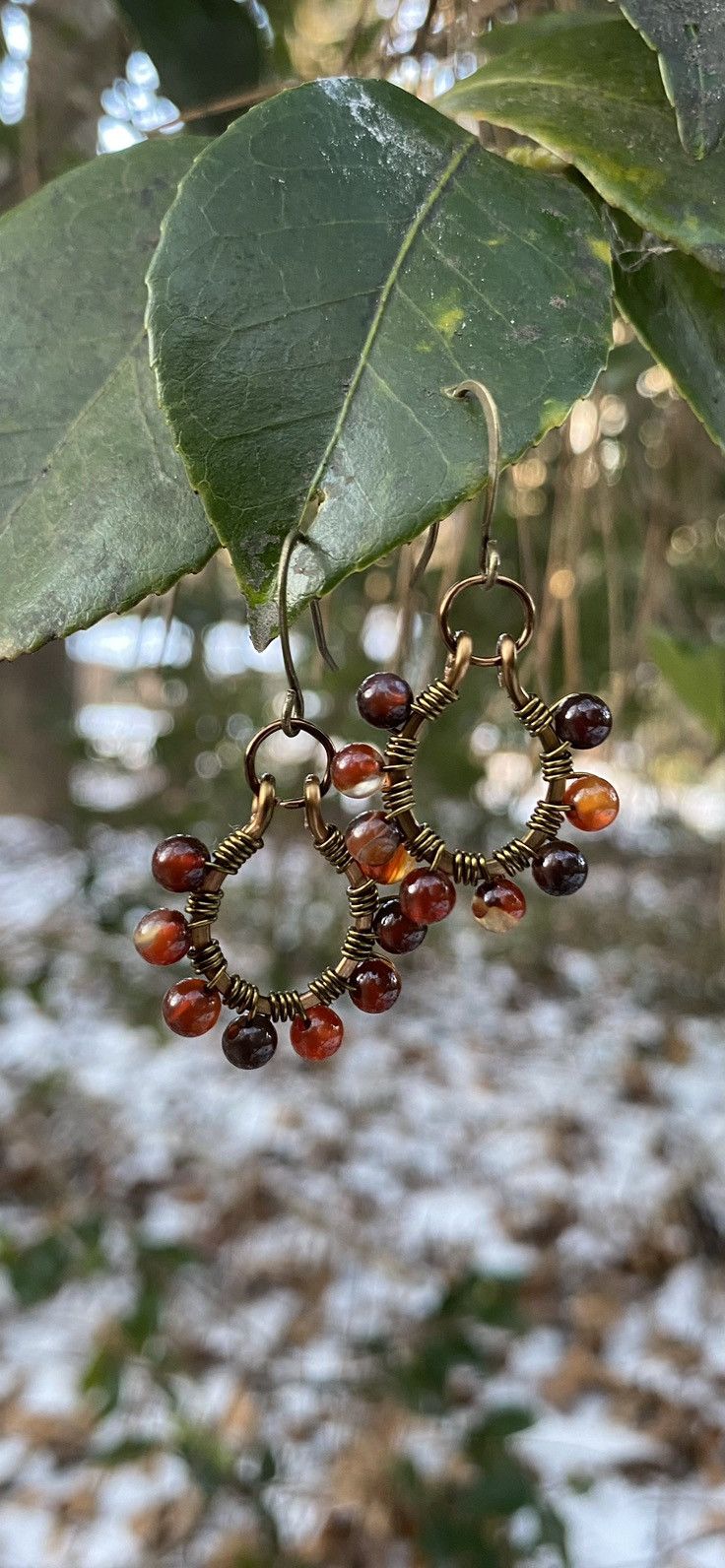 Handmade Dream Agate Hoops Size ONE SIZE - 3 Thumbnail