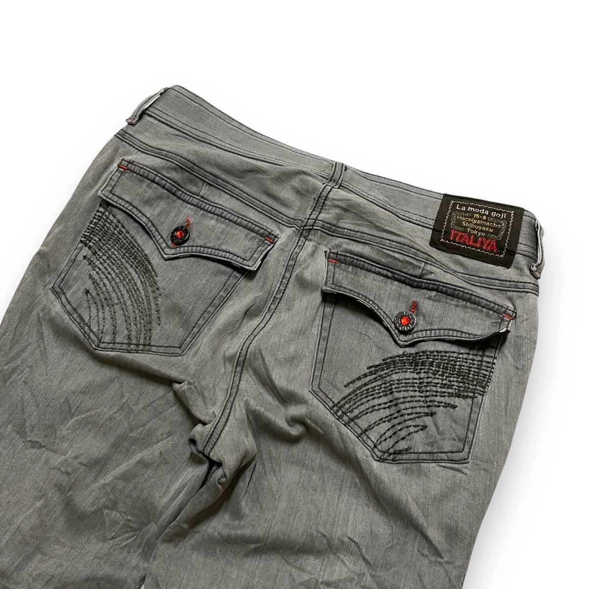 Japanese Brand FLARED HACHIYAMACHO SHIBUYAKU EMBROIDERED DRAGON (з0×40) Size US 30 / EU 46 - 12 Thumbnail