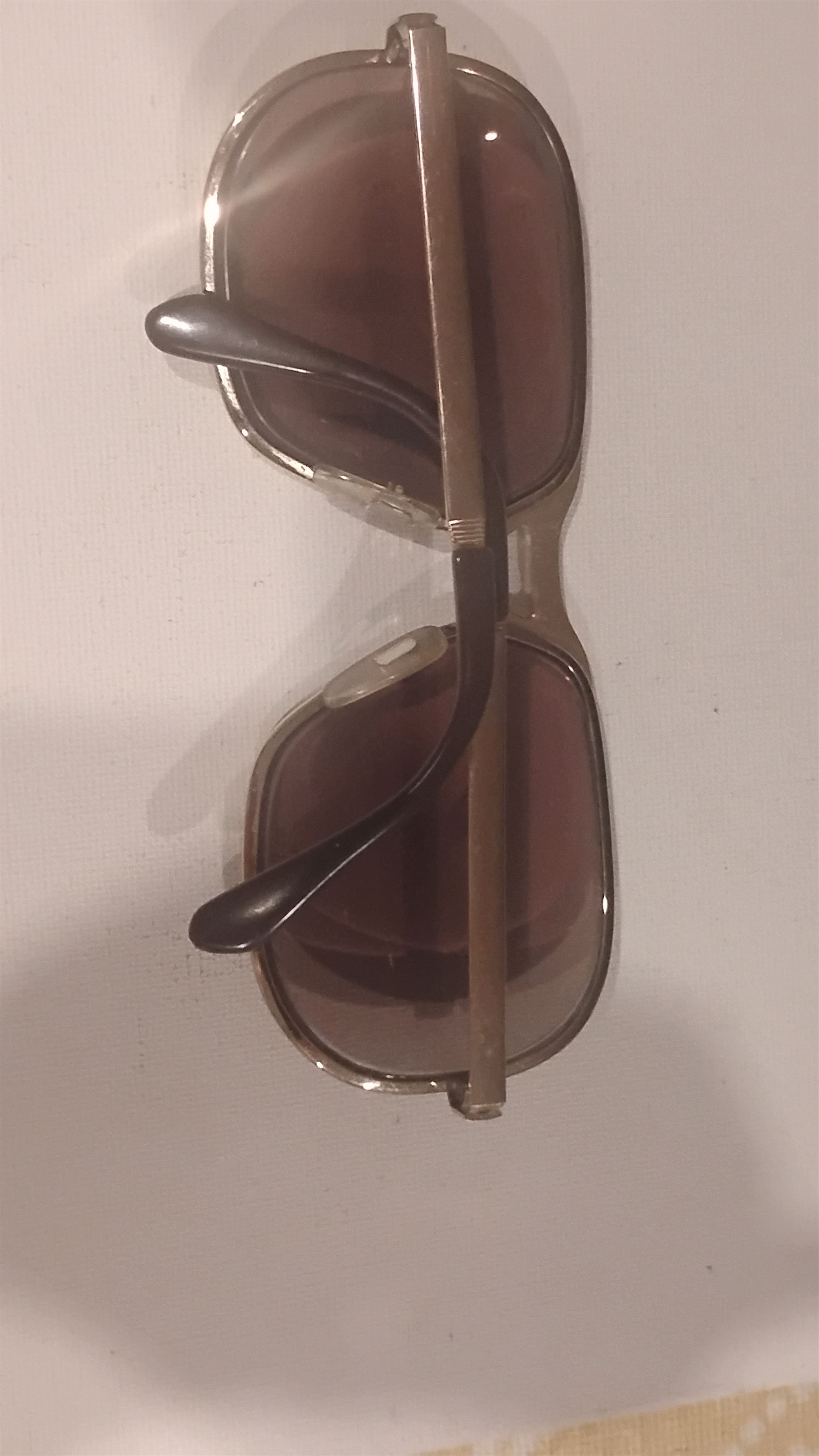 Other Vintage 18kt GP Old School Aviator Sunglasses w/case Italy. Size ONE SIZE - 3 Thumbnail