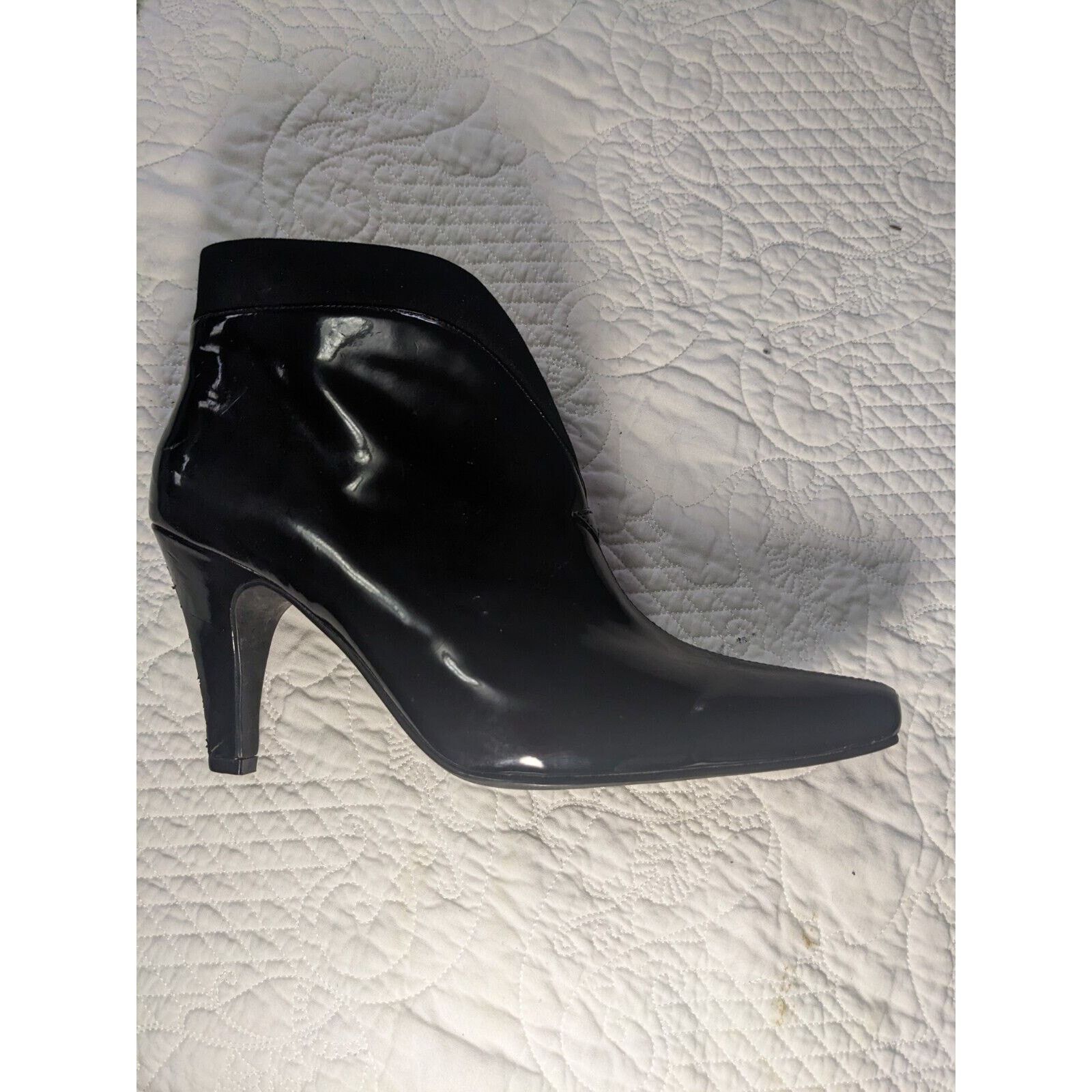 Other BELLINI Black Ankle Boot 6M Bootie Heels Patent Leather Size US 6 / IT 36 - 5 Thumbnail