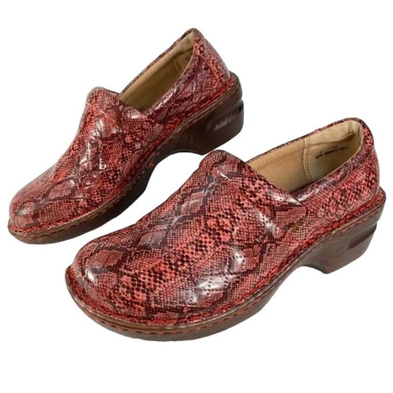 Other B.O.C Faux Leather Snakeskin Print Clogs Shoes Dark Pink 7.5 Size US 7.5 / IT 37.5 - 1 Thumbnail