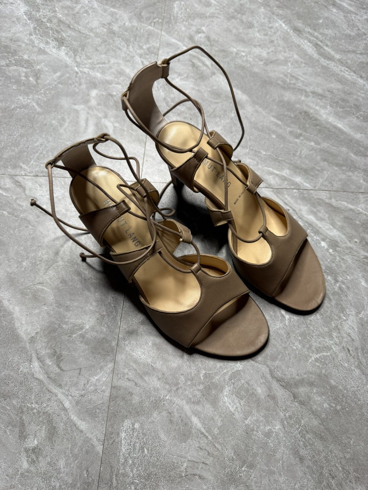 Helmut Lang Vintage Archival Helmut Lang Wrap Around Gladiator Heels Size US 6 / IT 36 - 1 Thumbnail