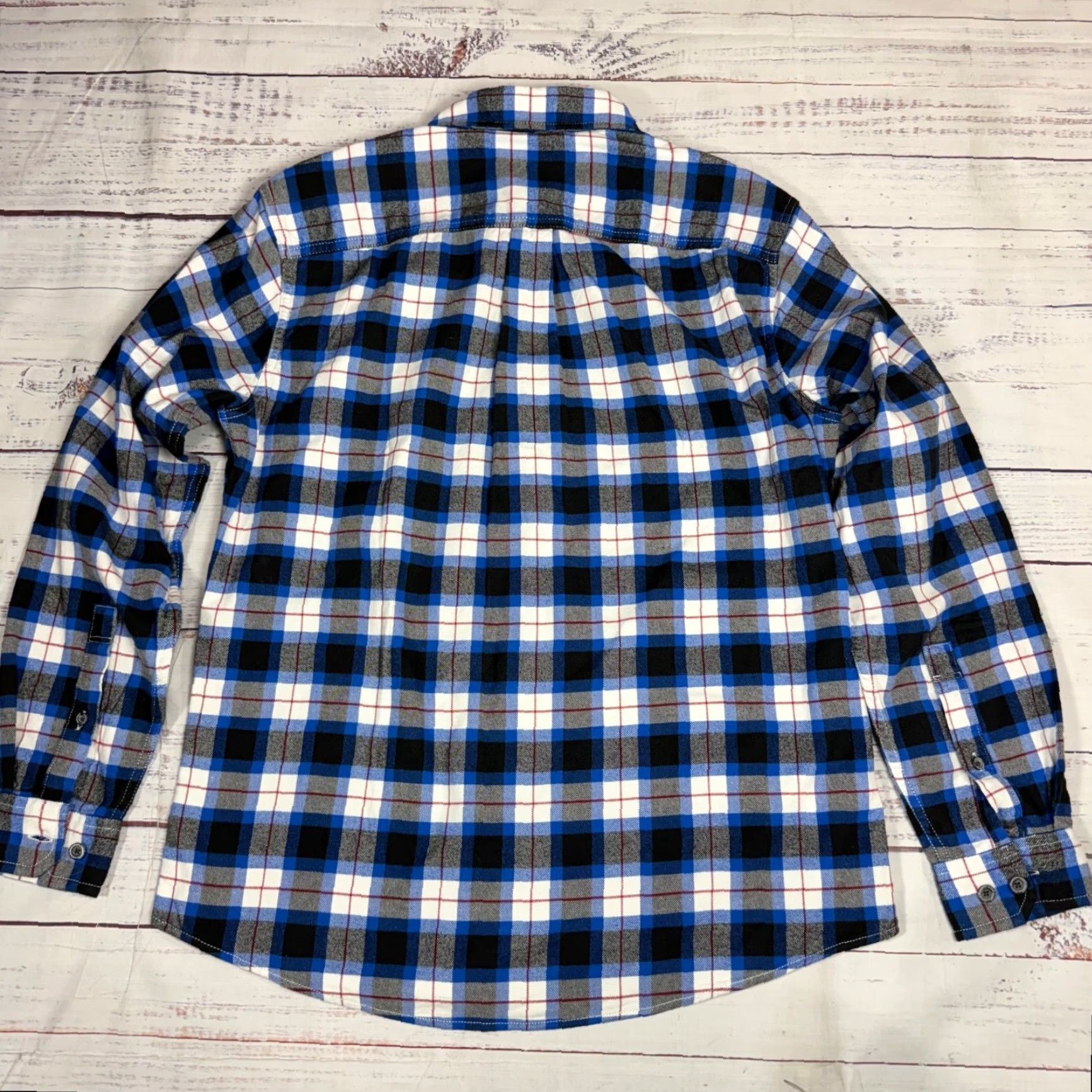 Eddie Bauer Eddie Bauer Mens Button-Up Flannel Shirt M Blue Plaid 100% Cotton Long Sleeve Regular Size Size US M / EU 48-50 / 2 - 5 Thumbnail