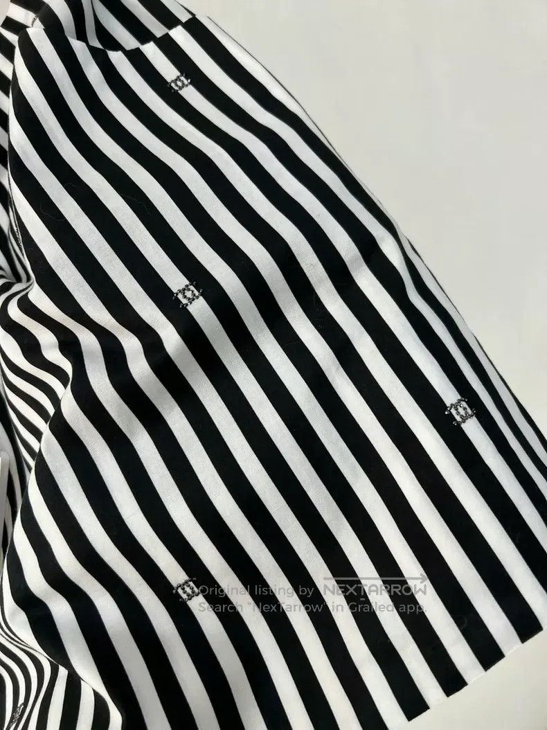 Chanel Chanel Striped logo glitter skirt Size 24" / US 00 / IT 34 - 4 Thumbnail