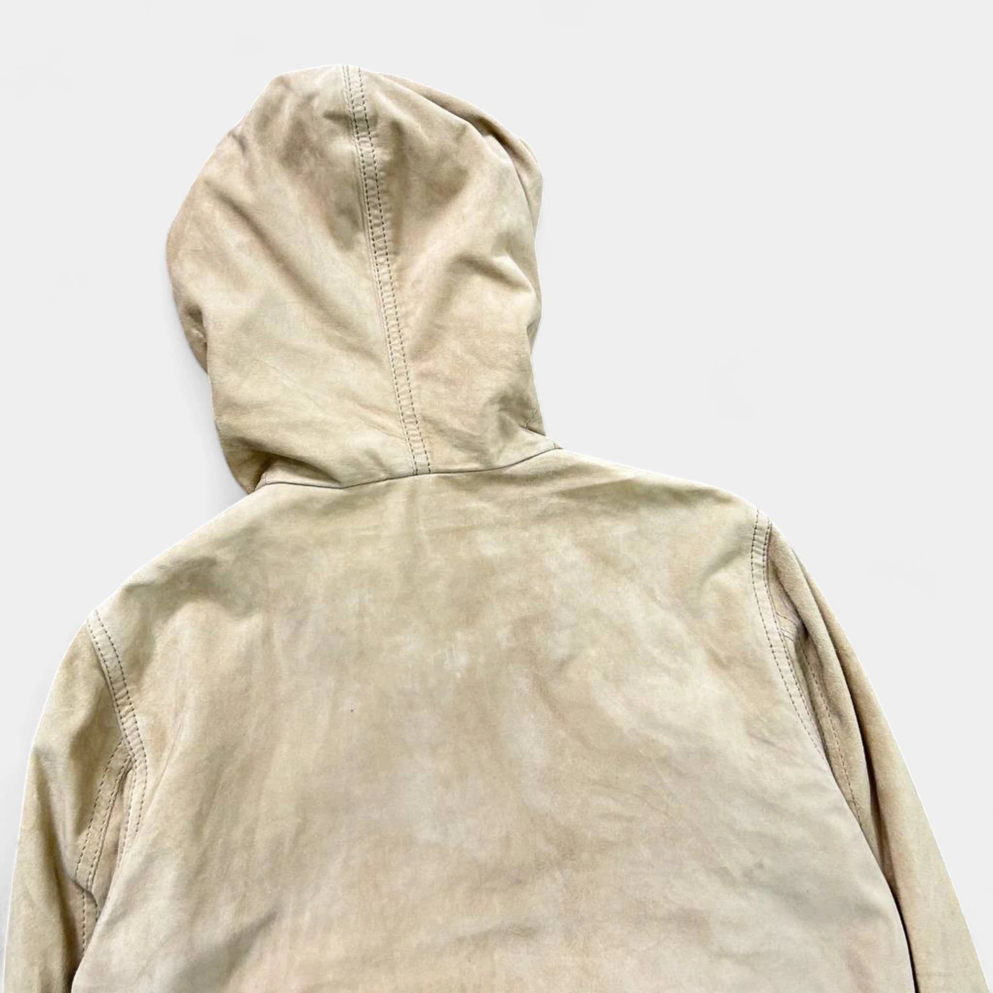 Dolce & Gabbana Dolce & Gabbana 2000s Cropped Camel Beige Suede Zip Hoodie Size XS / US 0-2 / IT 36-38 - 6 Thumbnail
