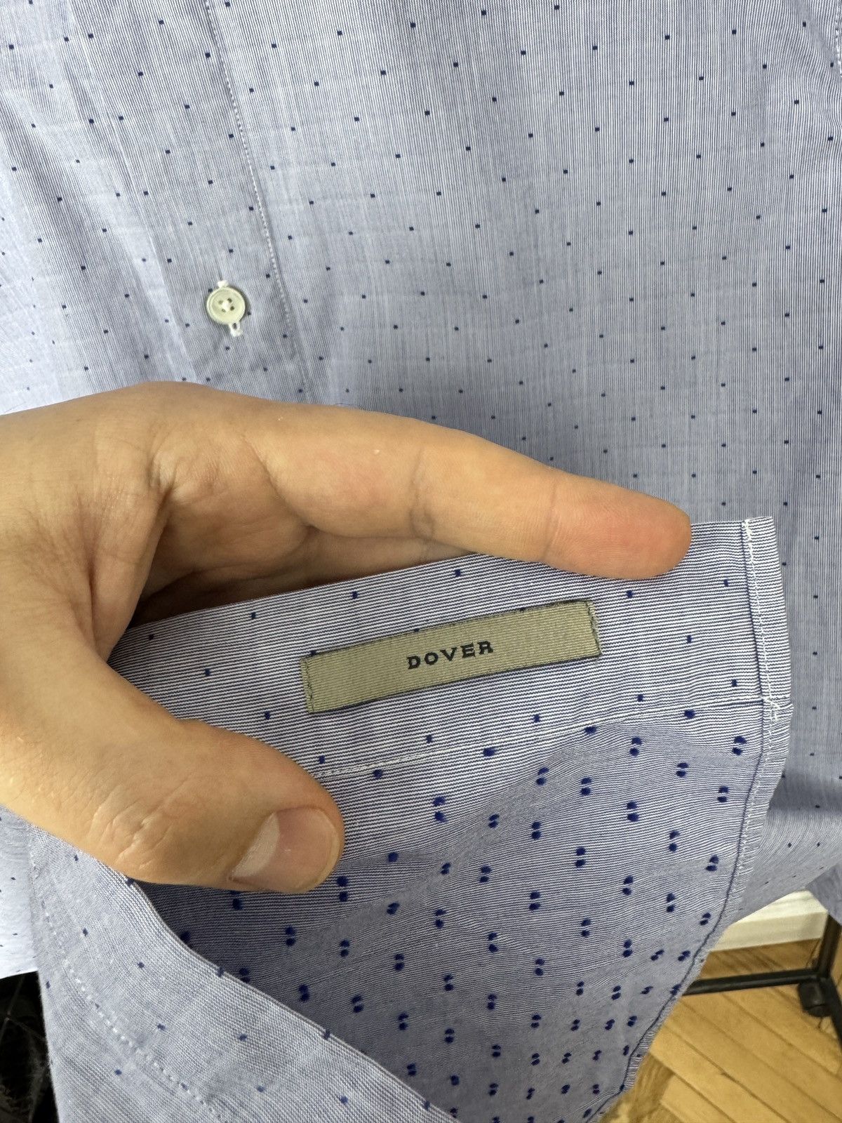 Boglioli Boglioli Dover polka dot pattern blue long sleeve shirt Size US L / EU 52-54 / 3 - 9 Thumbnail
