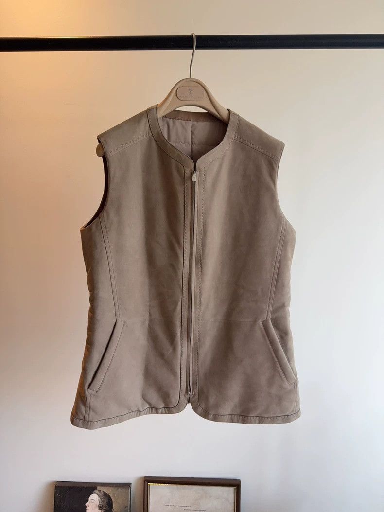Loro Piana Lambskin Double-Sided Vest-