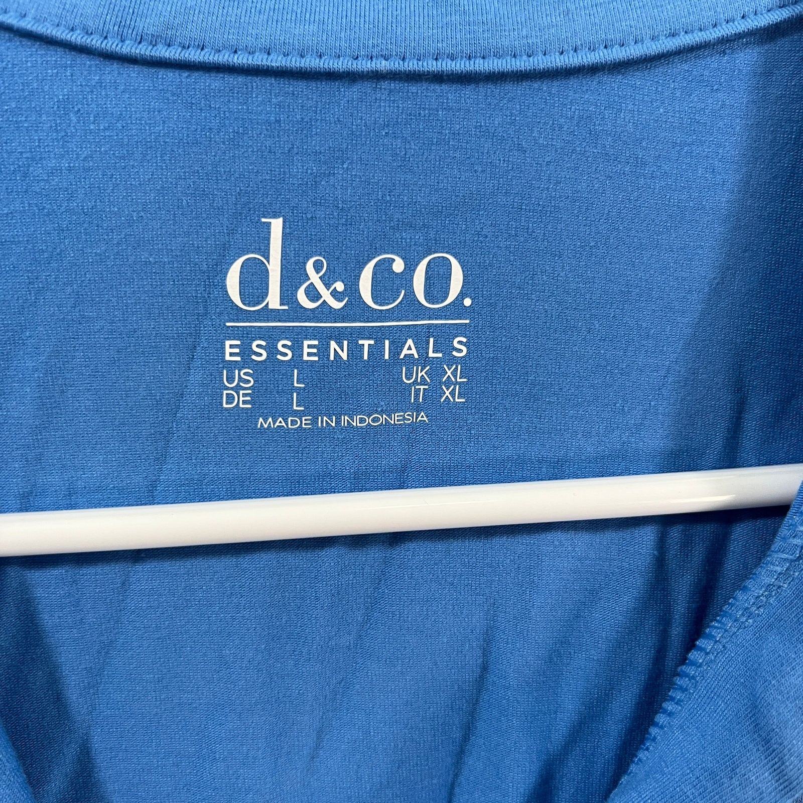 Denim & Co. Denim & co. Essentials Favorite Jersey Polo Collar Top Mari Size L / US 10 / IT 46 - 3 Thumbnail