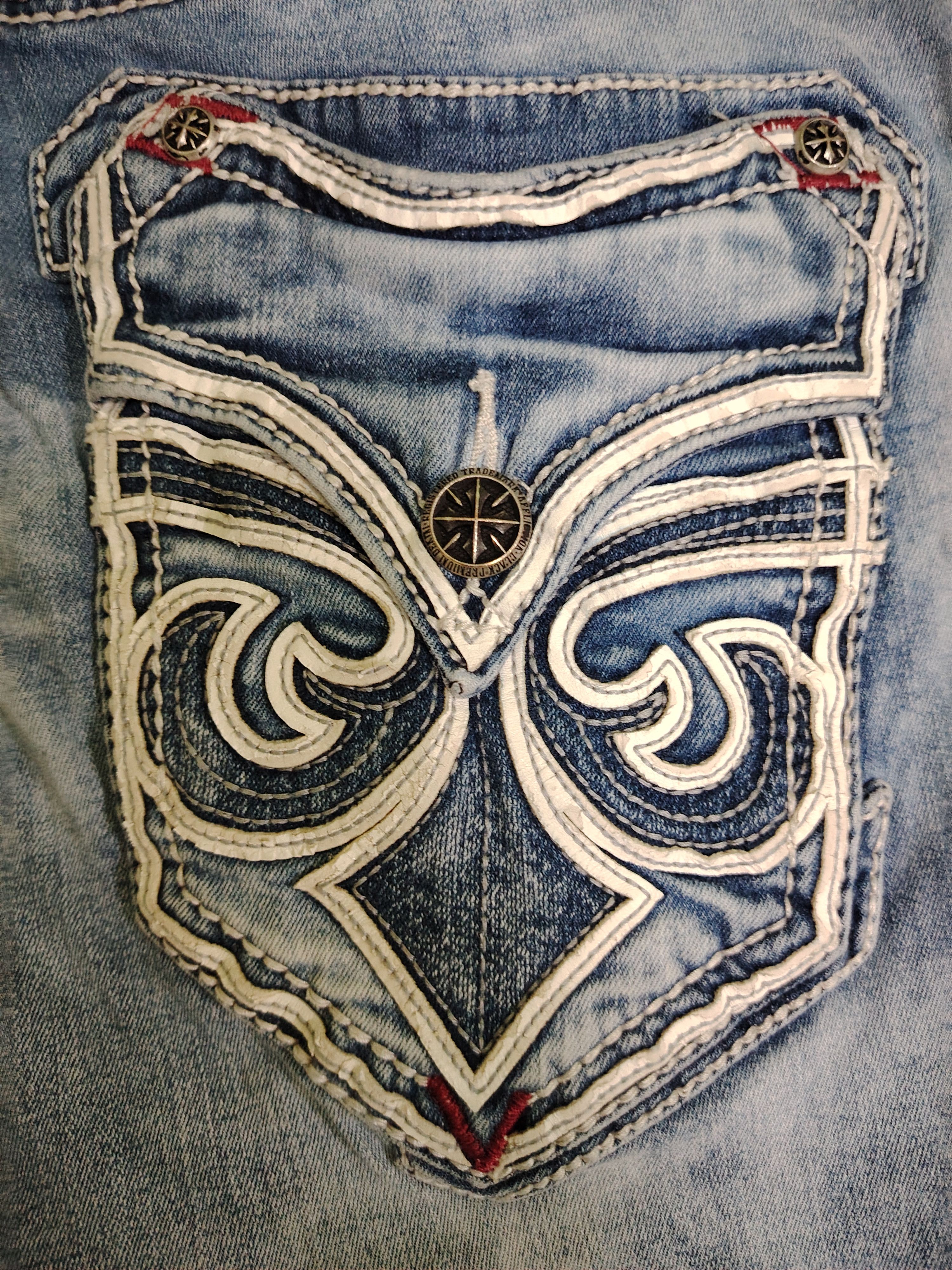 Affliction VINTAGE BLACK PREMIUM AFFLICTION "ACE" JEANS Size US 36 / EU 52 - 7 Thumbnail
