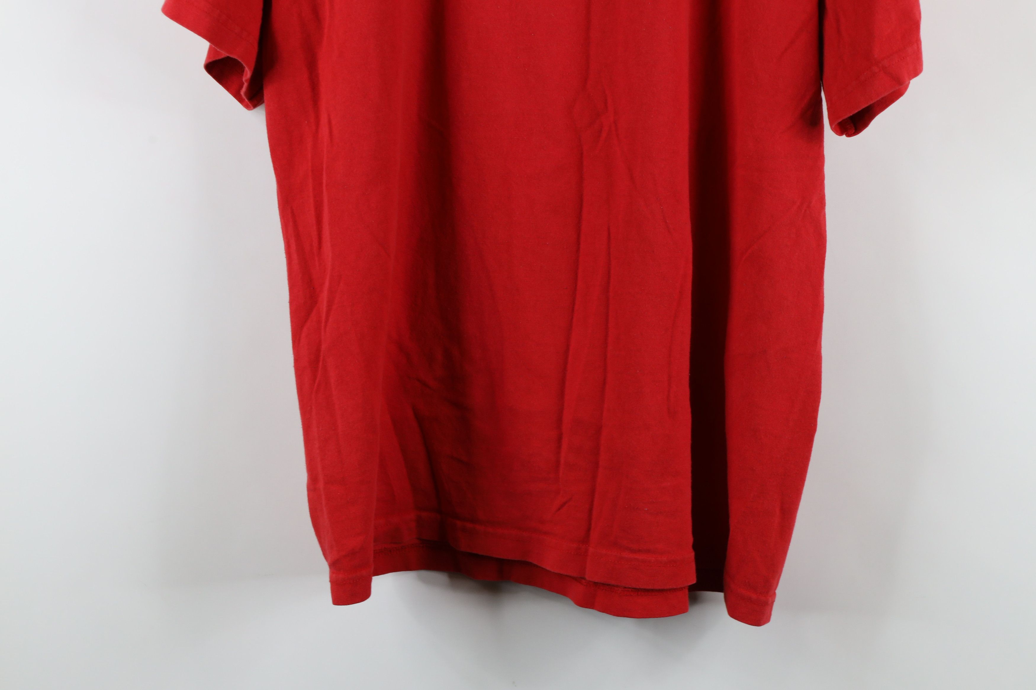 Vintage Vintage 90s Streetwear Short Sleeve T-Shirt Red Cotton USA Size US L / EU 52-54 / 3 - 8 Thumbnail