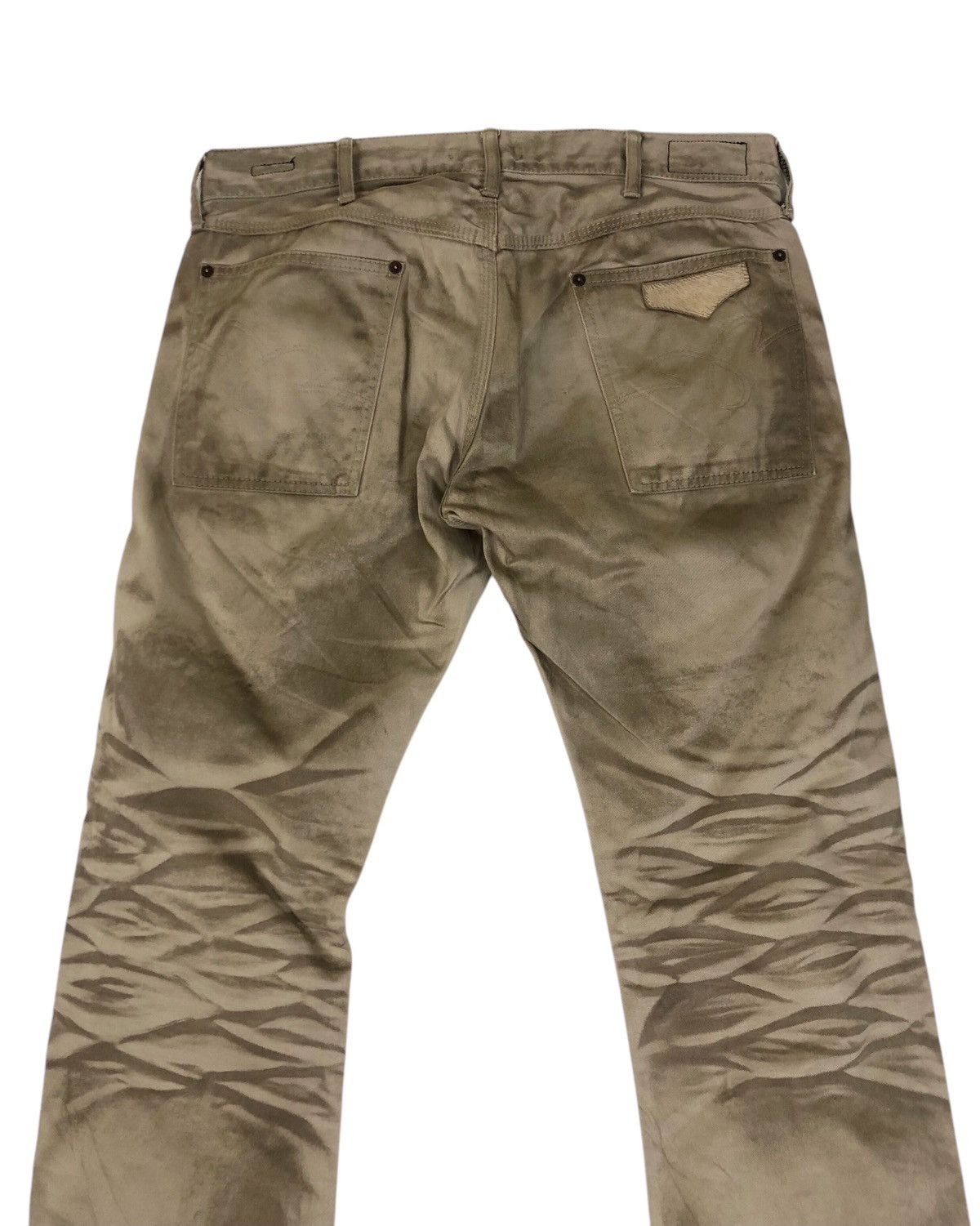 Japanese Brand Flare Blue Ways Rusty Washed Casual Pants Size US 34 / EU 50 - 10 Thumbnail