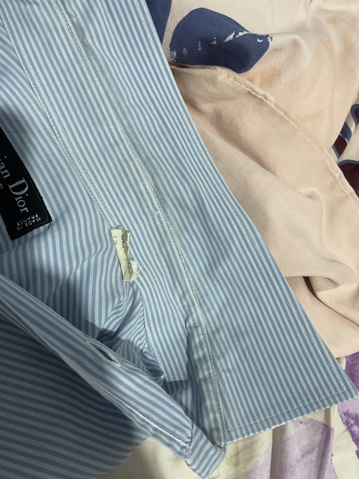 Christian Dior Monsieur Vintage Christian Dior monsieur stripped shirt button up Size US XL / EU 56 / 4 - 9 Thumbnail