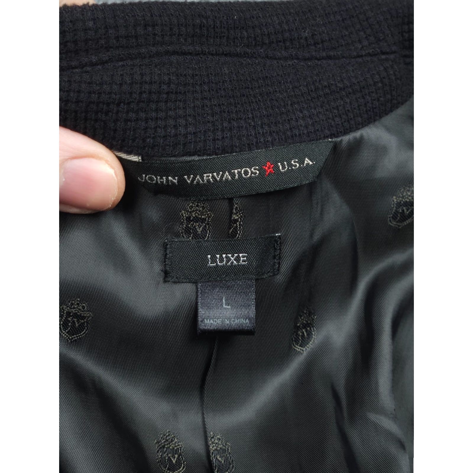 John Varvatos John Varvatos USA Blazer Jacket Men Large 42 Gray LUXE Textured Cotton Blend Regular Single-Breasted Two-Button Sports Coat Size 42R - 6 Thumbnail