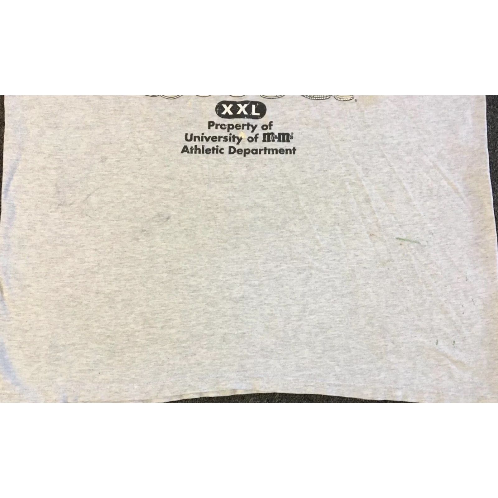 CHOCOOLATE VINTAGE 90s M&Ms Candy Athletic Dept Faded Tank Top M L Gray Cotton Cartoon Boxy Graphic Tee Men US 80s Grunge Funny Joke Snacks Size US M / EU 48-50 / 2 - 5 Thumbnail