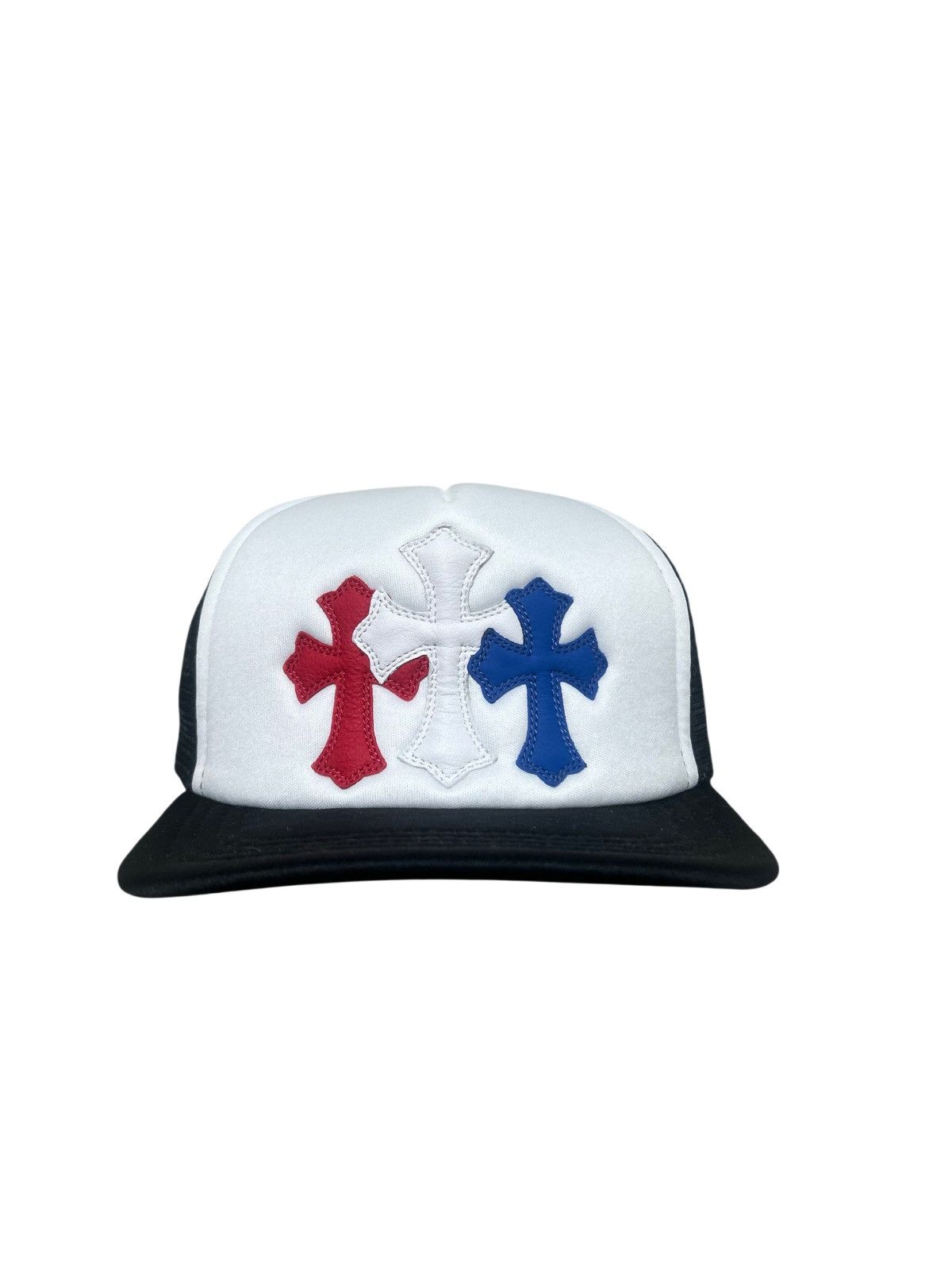 Chrome Hearts Trucker Hat Leather Cross Patches