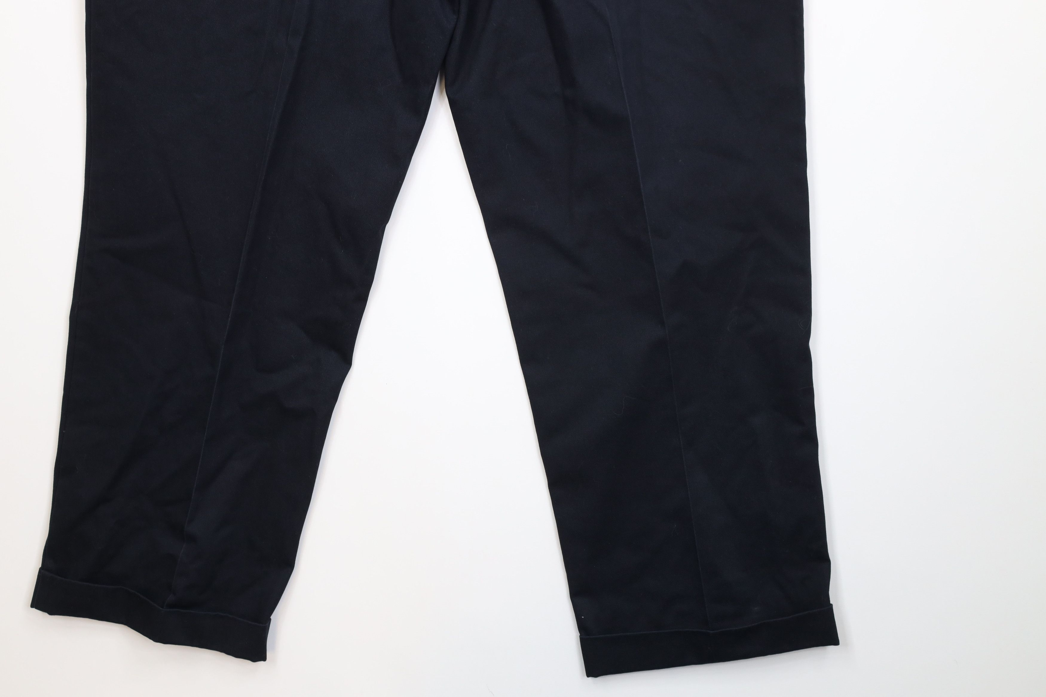 Lands' End Vintage Lands End Wide Leg Chino Pants Trousers Navy Blue Size US 38 / EU 54 - 13 Thumbnail
