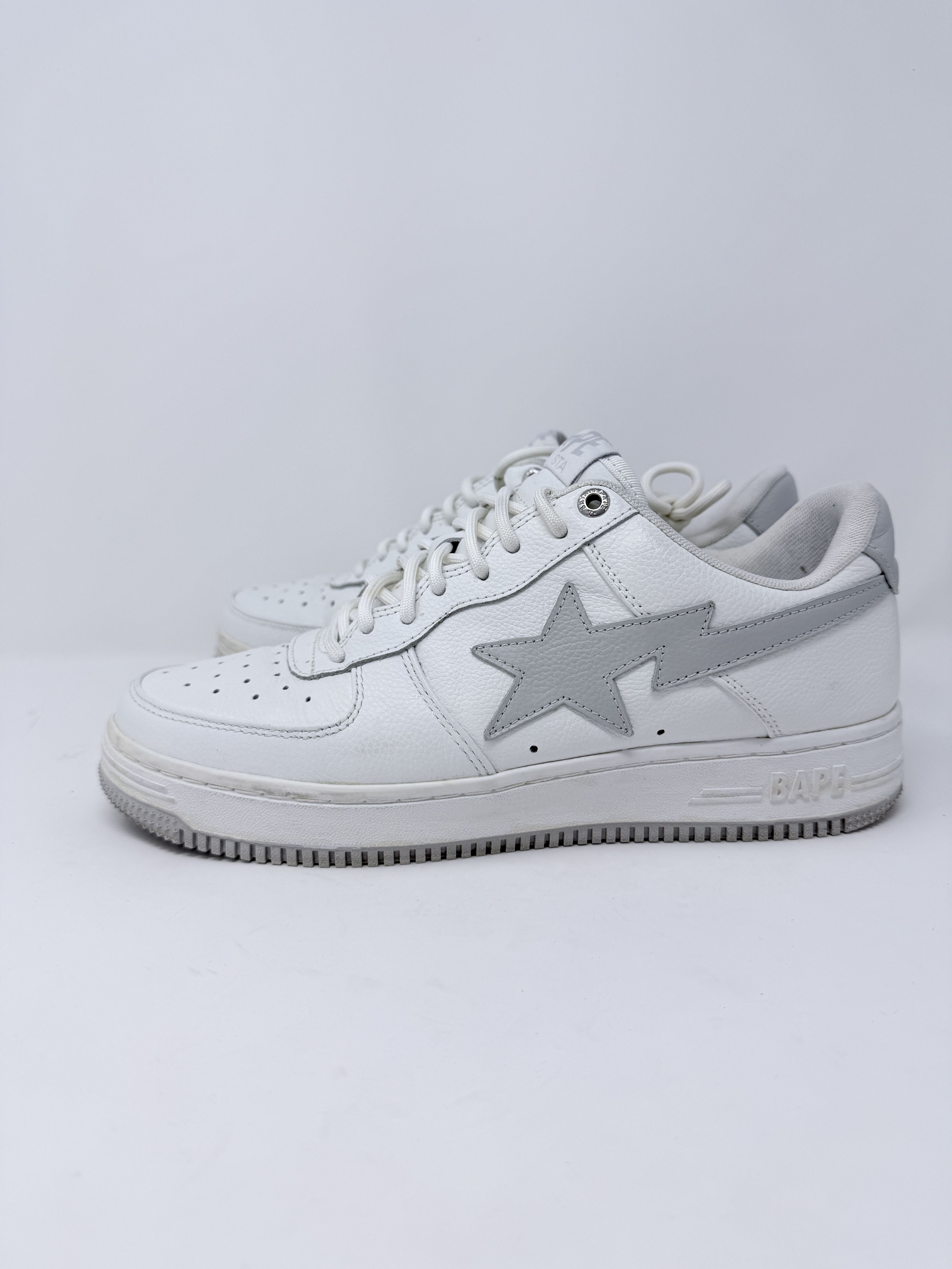 Bape × JJJJound JJJJound Bapesta OG Low White Gray Size US 9 / EU 42 - 4 Thumbnail