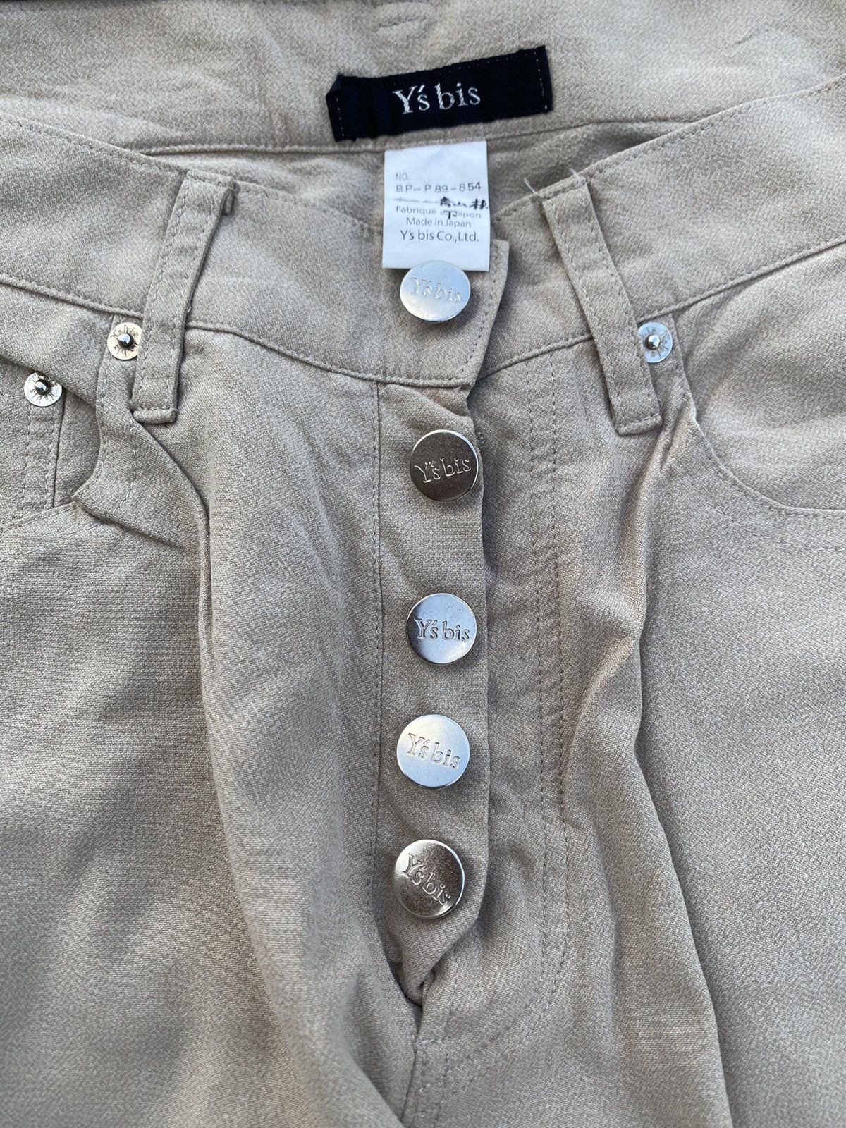 Yohji Yamamoto Rare Yohji Yamamoto Y’s Khaki Slack Pants Size US 28 / EU 44 - 14 Thumbnail