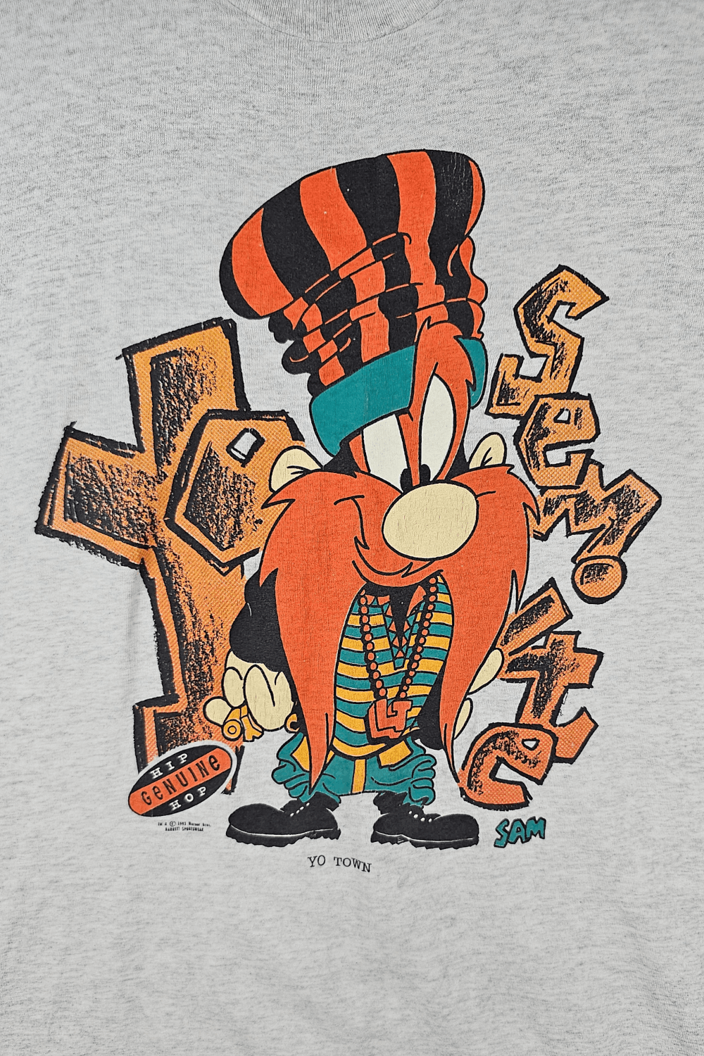 Warner Bros 1993 Looney Tunes Yosemite Sam “Genuine Hip Hop – Yo Town” Size US M / EU 48-50 / 2 - 4 Thumbnail