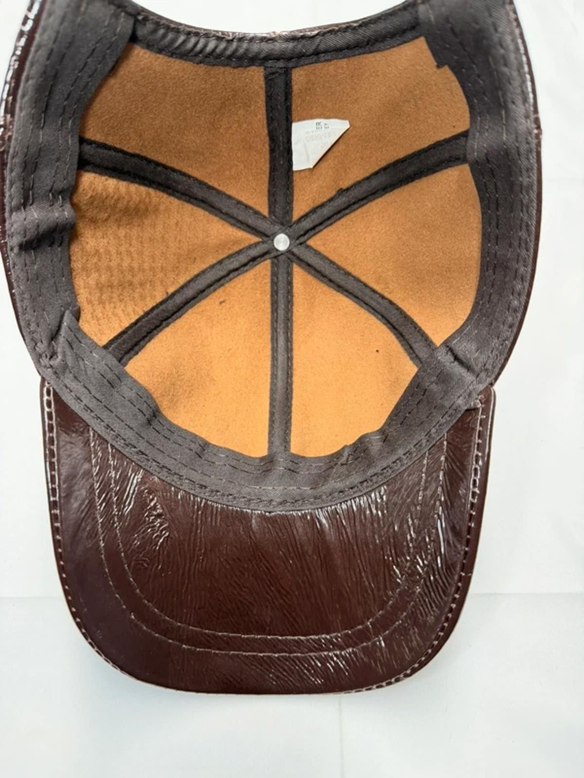 Other NEW Brown Leather Baseball Cap - Premium Hat #013 Size ONE SIZE - 5 Thumbnail