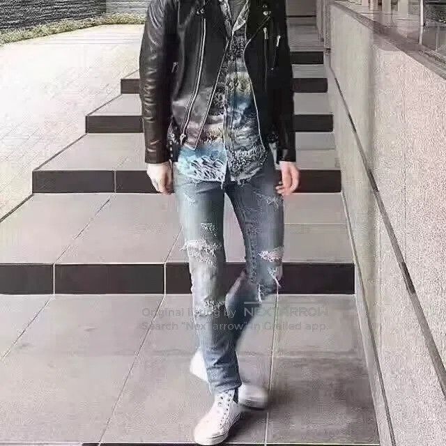 Saint Laurent Paris Saint Laurent Paris Blue Big Destroyed Denim Jeans Size US 32 / EU 48 - 8 Thumbnail