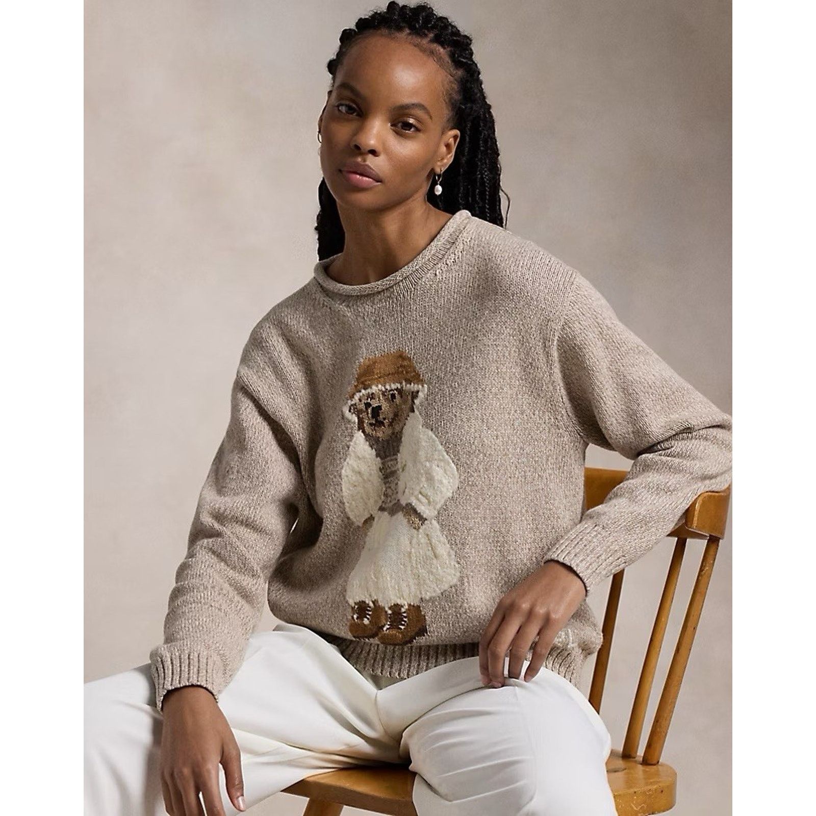 Ralph Lauren Purple Label NWT Ralph Lauren Woman Polo Bear Cotton Roll-Neck Jumper Size US M / EU 48-50 / 2 - 9 Thumbnail
