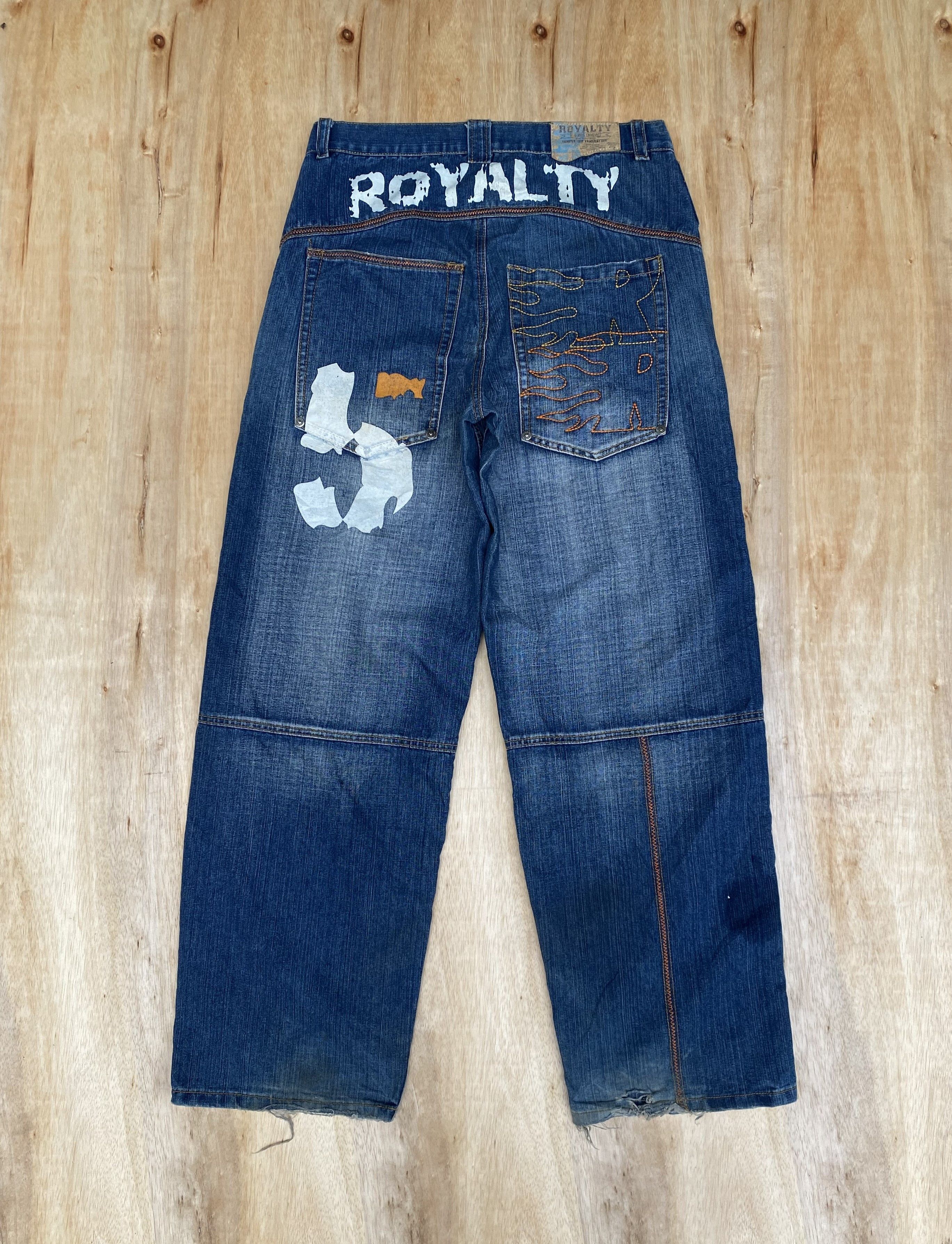 Fubu × JNCO Royalty No 5 Painted Baggy Wide Multipocket jean W33x33 Size US 33 - 5 Thumbnail