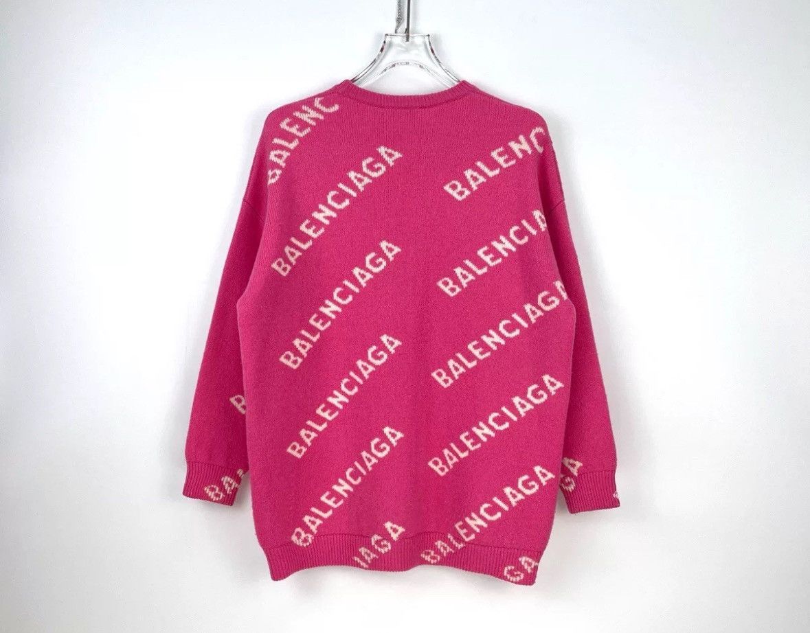 Balenciaga Balenciaga pink bullet screen wool sweater 2412-Nextarrow Size US XS / EU 42 / 0 - 4 Thumbnail