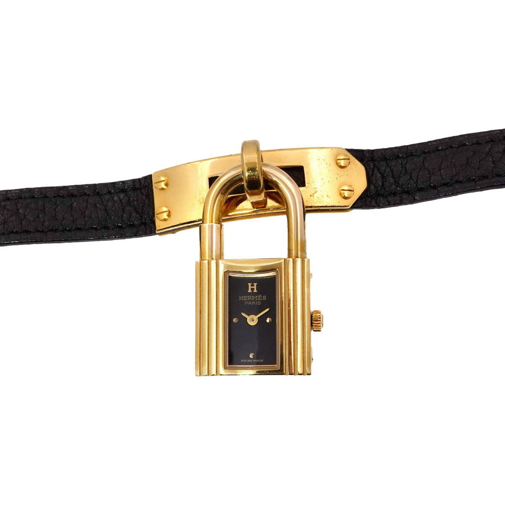 Hermes Kelly Watch Women's Black Quartz Cadena
