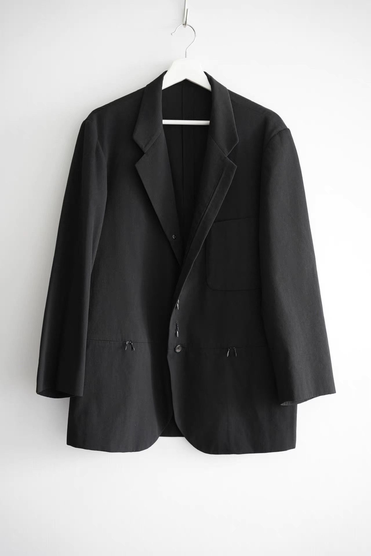 Yohji Yamamoto Black Single-Breasted Blazer Size US M / EU 48-50 / 2 - 1 Thumbnail
