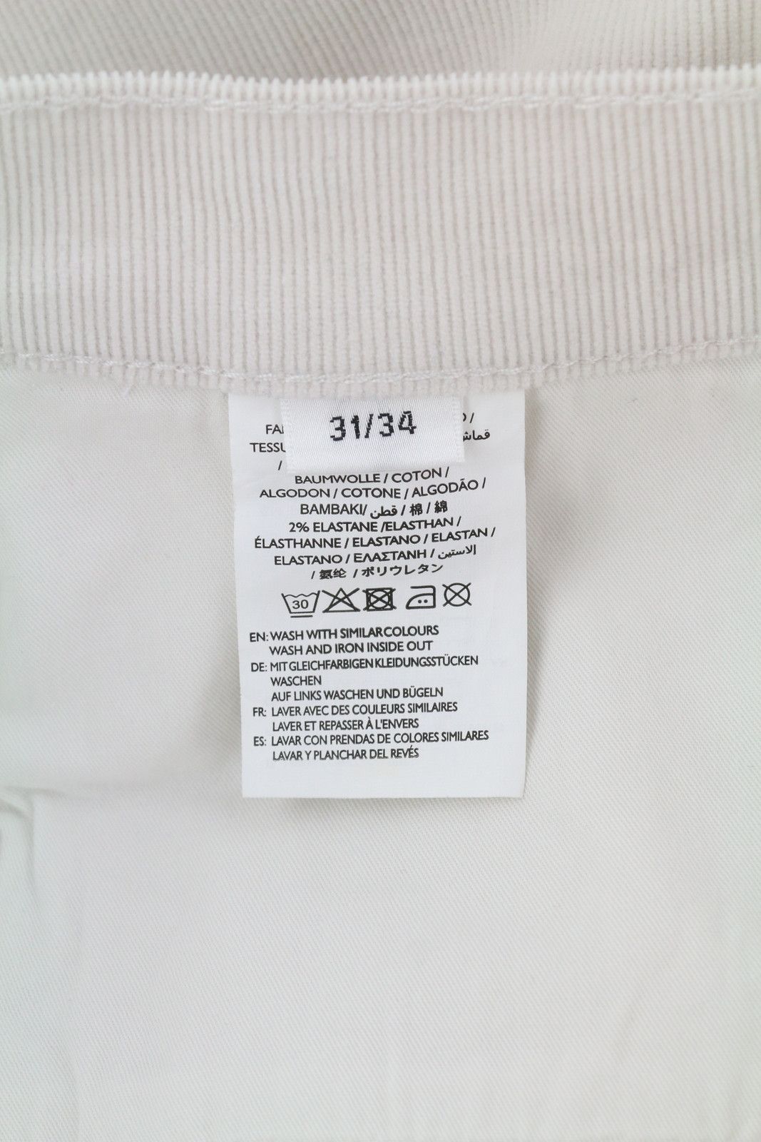 Gant RUGGER THE CORDSTER W31/L34 Ivory Corduroy Pants 85358 Size 31" - 8 Thumbnail