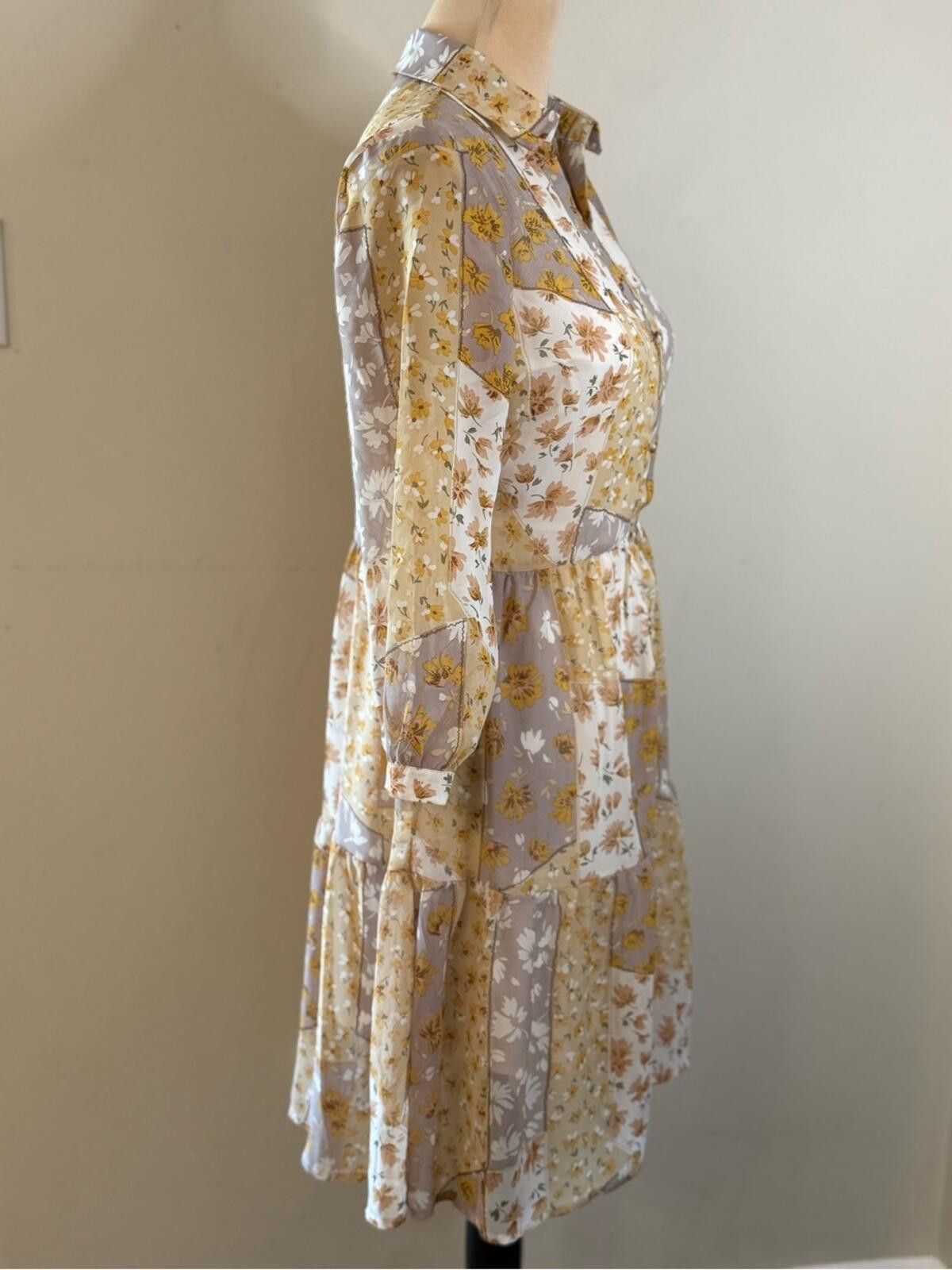 Other Paper Crane boho western midi dress floral patchwork SZ M Size M / US 6-8 / IT 42-44 - 2 Thumbnail