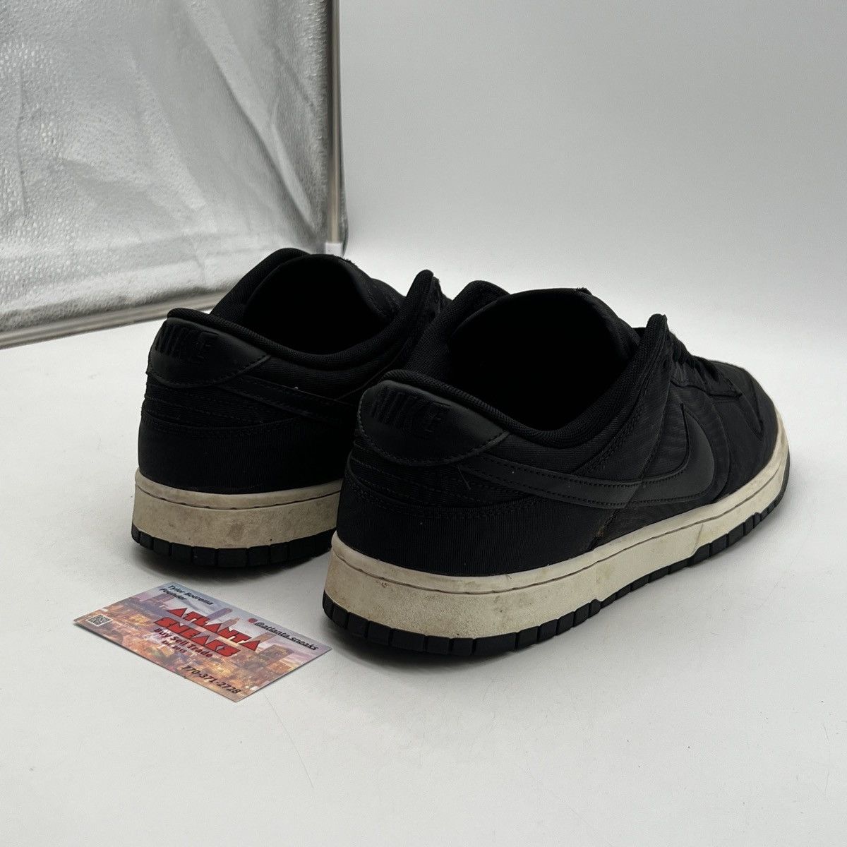 Nike Nike dunk low black canvas Size US 13 / EU 46 - 5 Thumbnail